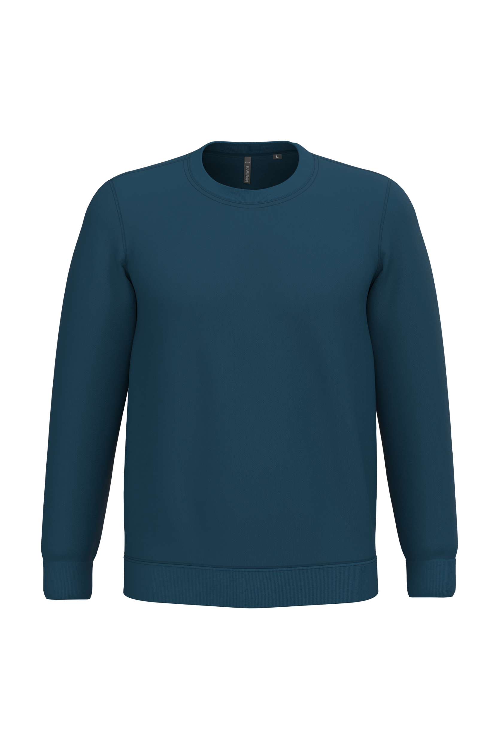 Sweatshirt col rond unisexe personnalisable — coloris Ink Blue, vue de face