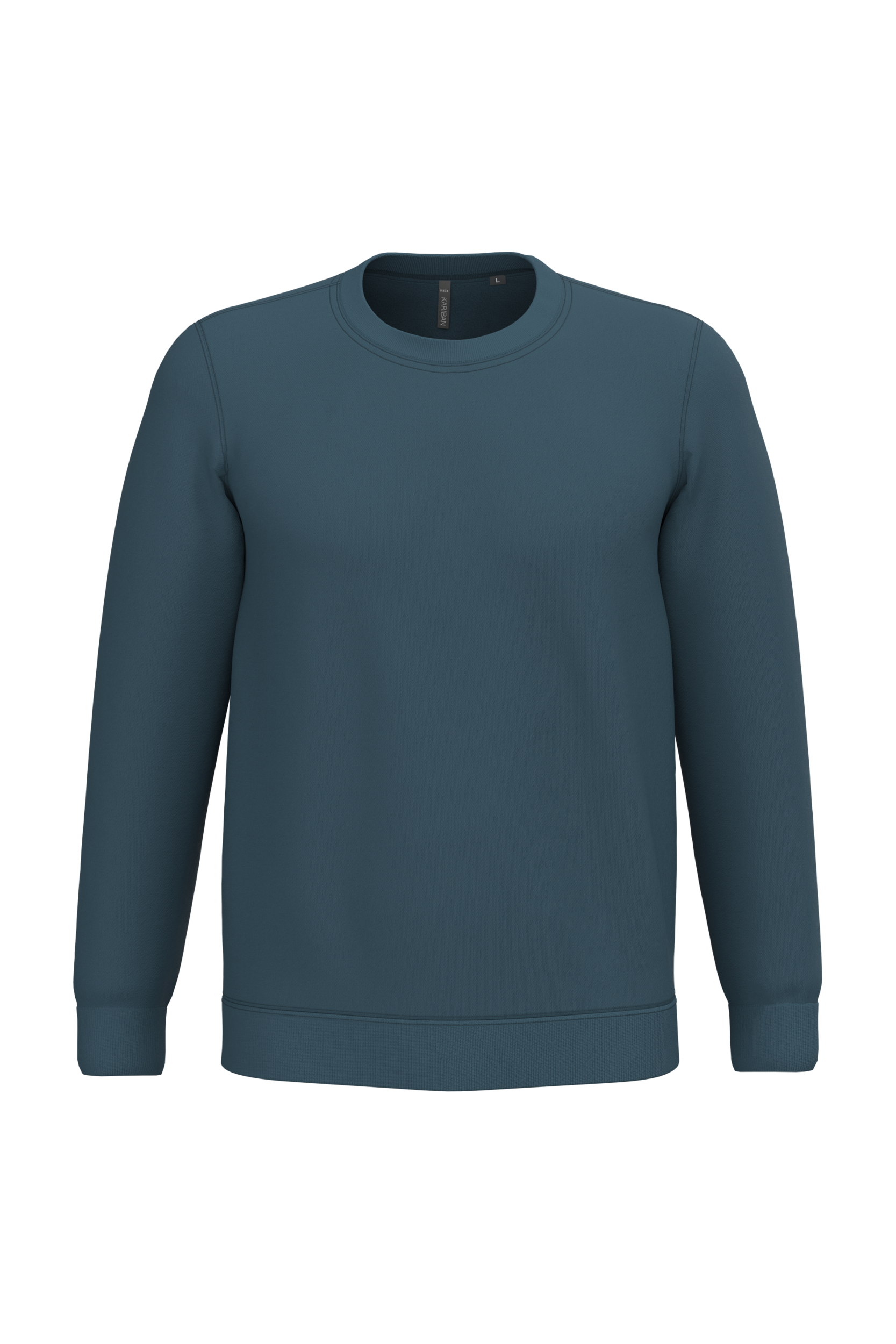 Sweatshirt col rond unisexe personnalisable — coloris Orion Blue, vue de face