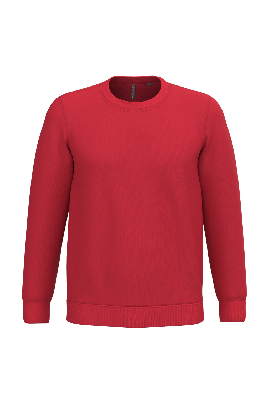 Sweatshirt col rond unisexe personnalisable — coloris Red, vue de face