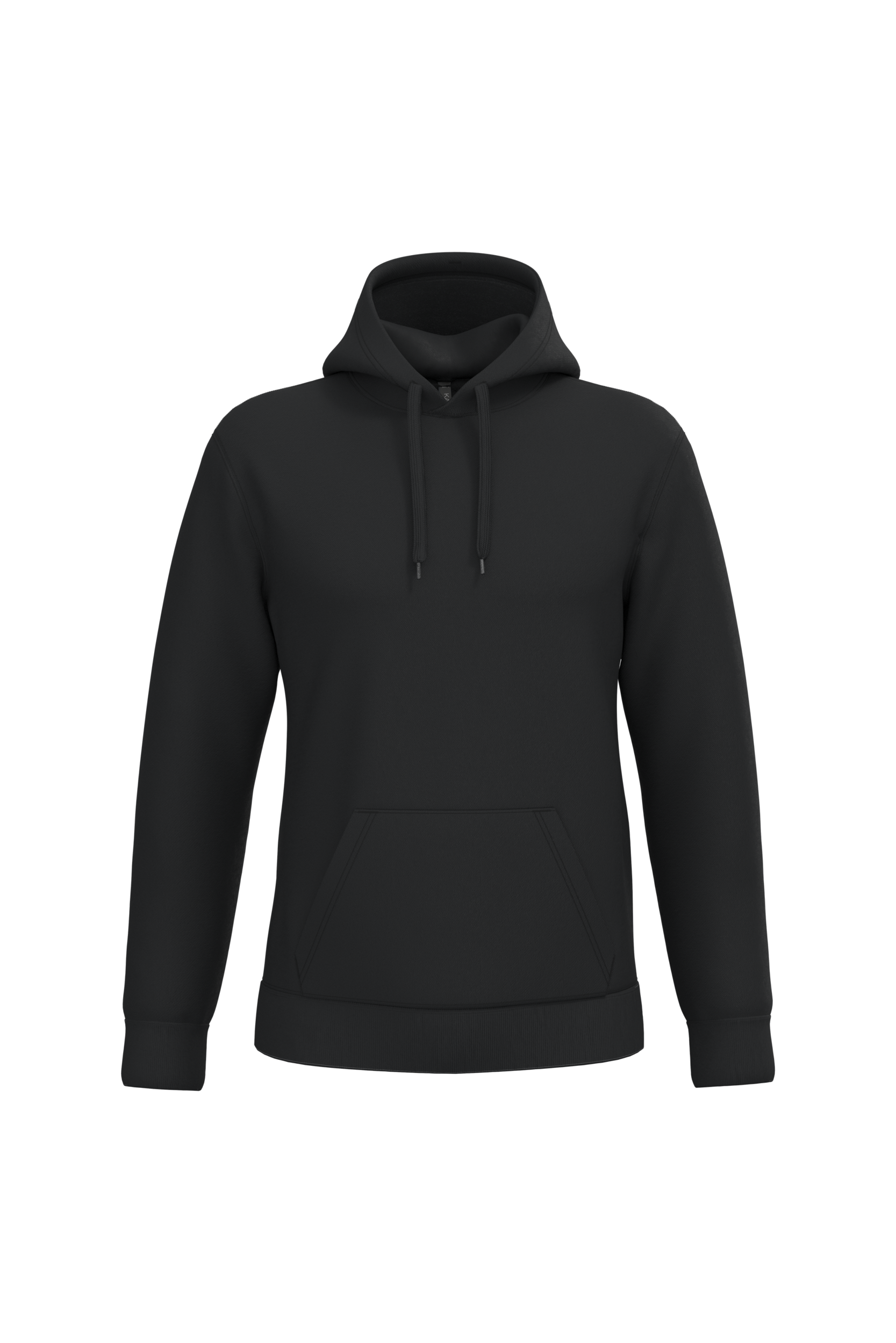 Sweat a capuche homme personnalisable - coloris Black - face