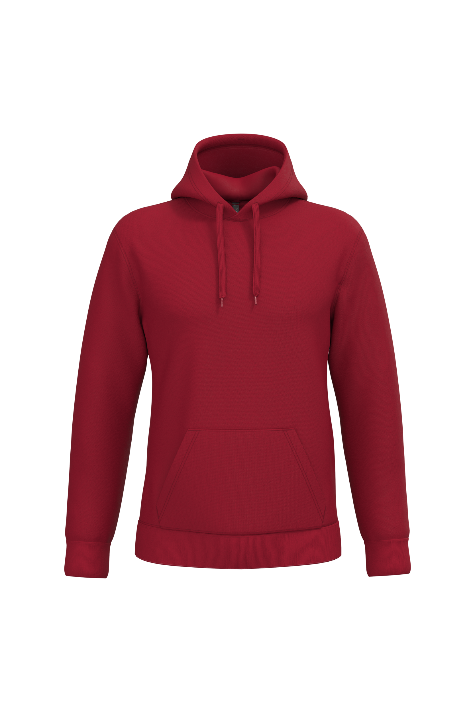 Sweat a capuche homme personnalisable - coloris Cherry Red - face