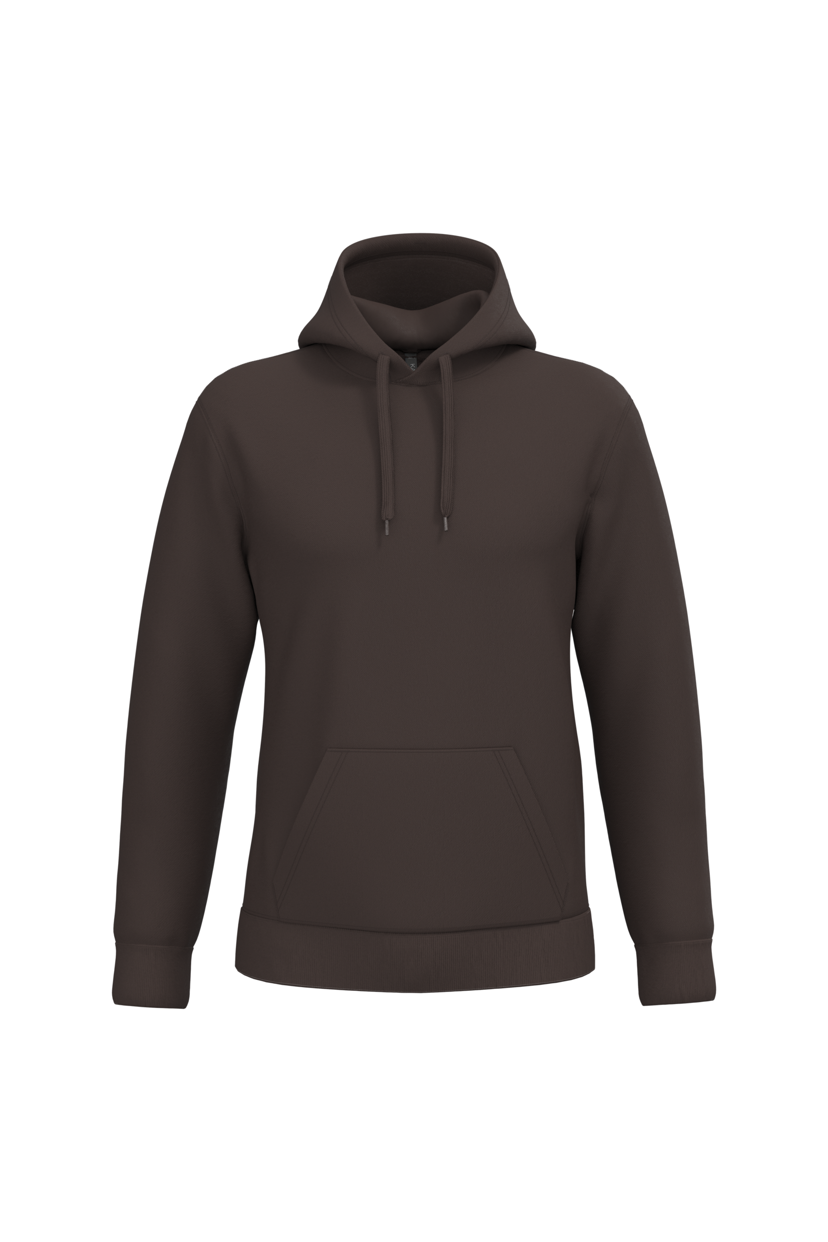 Sweat a capuche homme personnalisable - coloris Chocolate - face