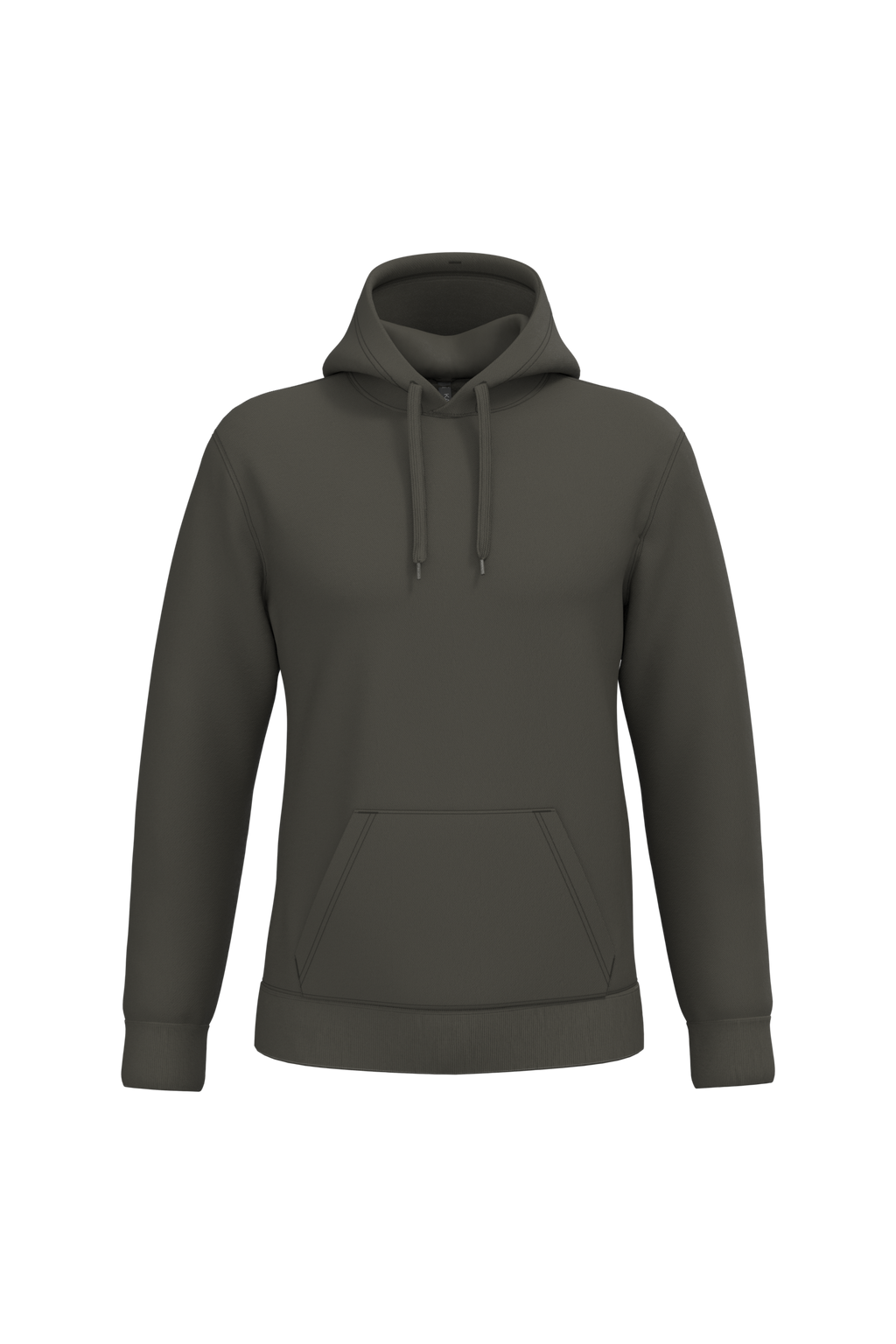 Sweat a capuche homme personnalisable - coloris Green Olive - face