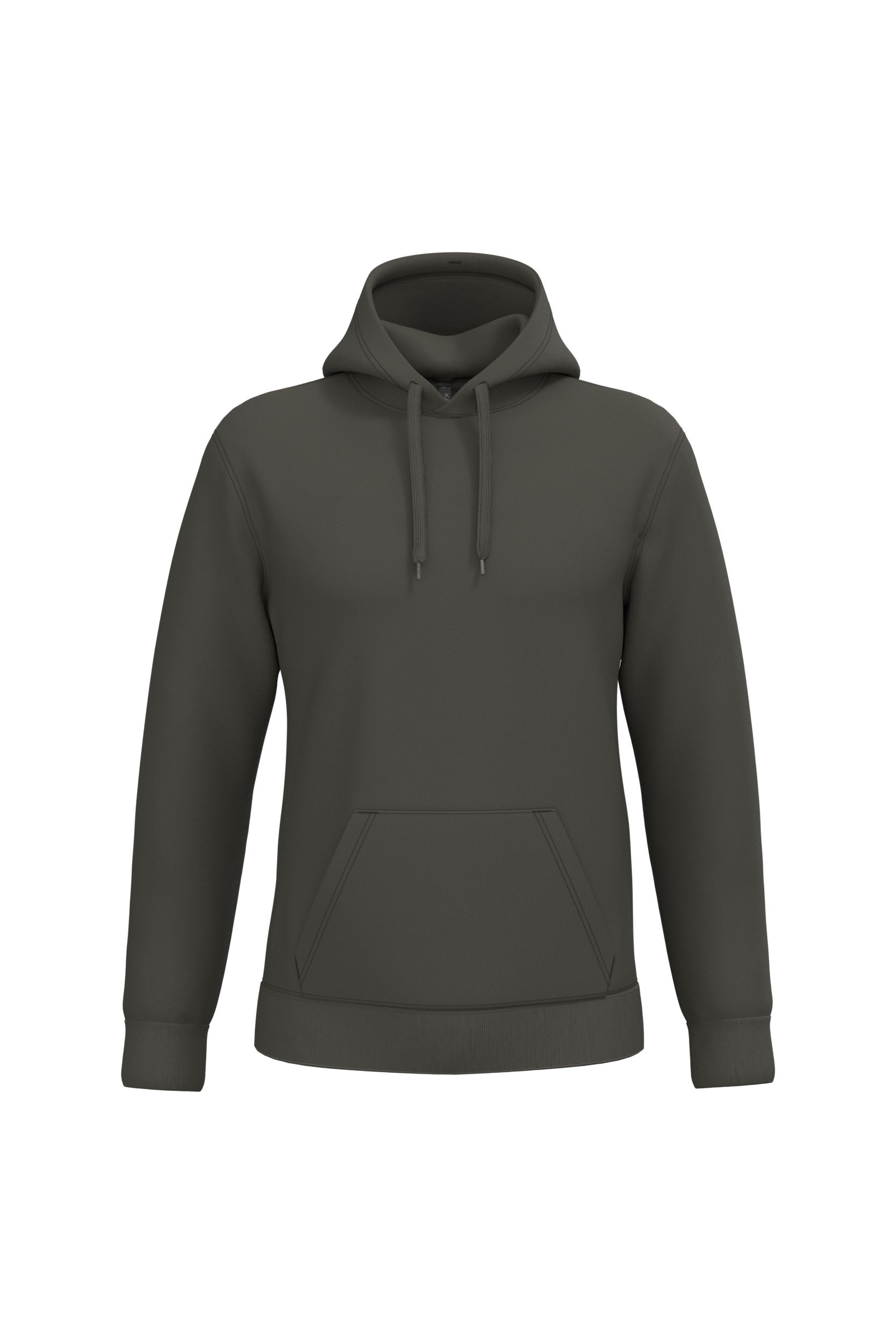 Sweat a capuche homme personnalisable - coloris Green Olive - face