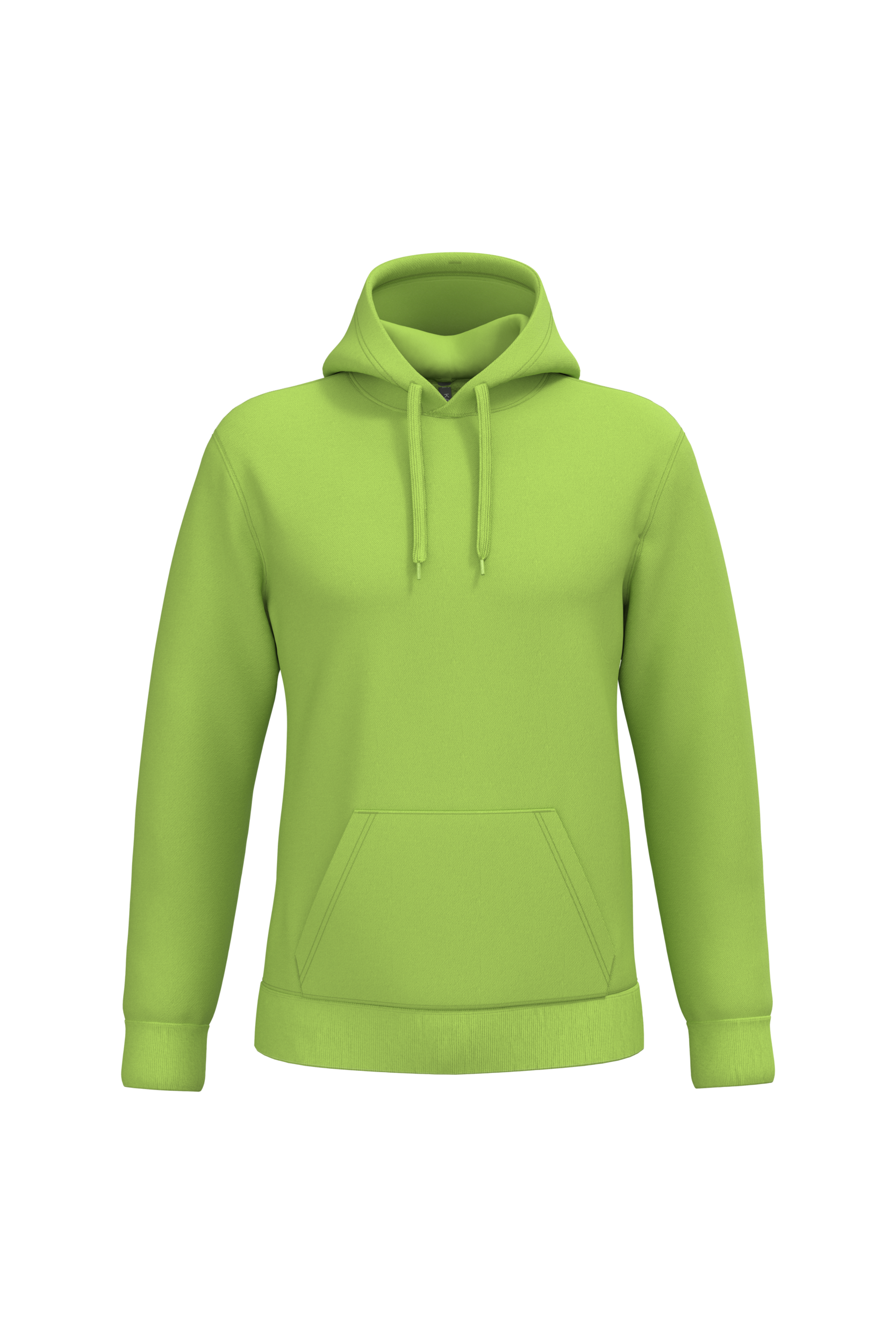 Sweat a capuche homme personnalisable - coloris Lime - face