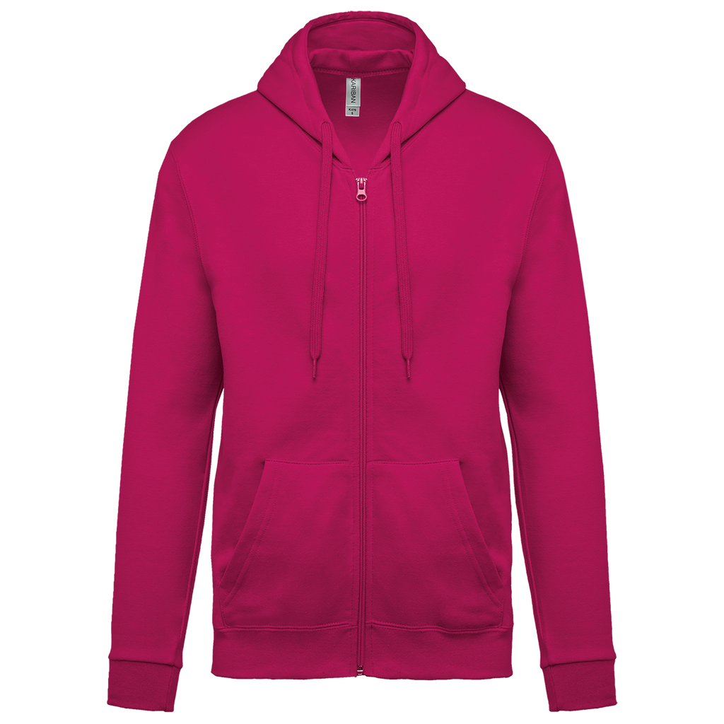 Sweat zippé à capuche unisexe — Fuchsia
