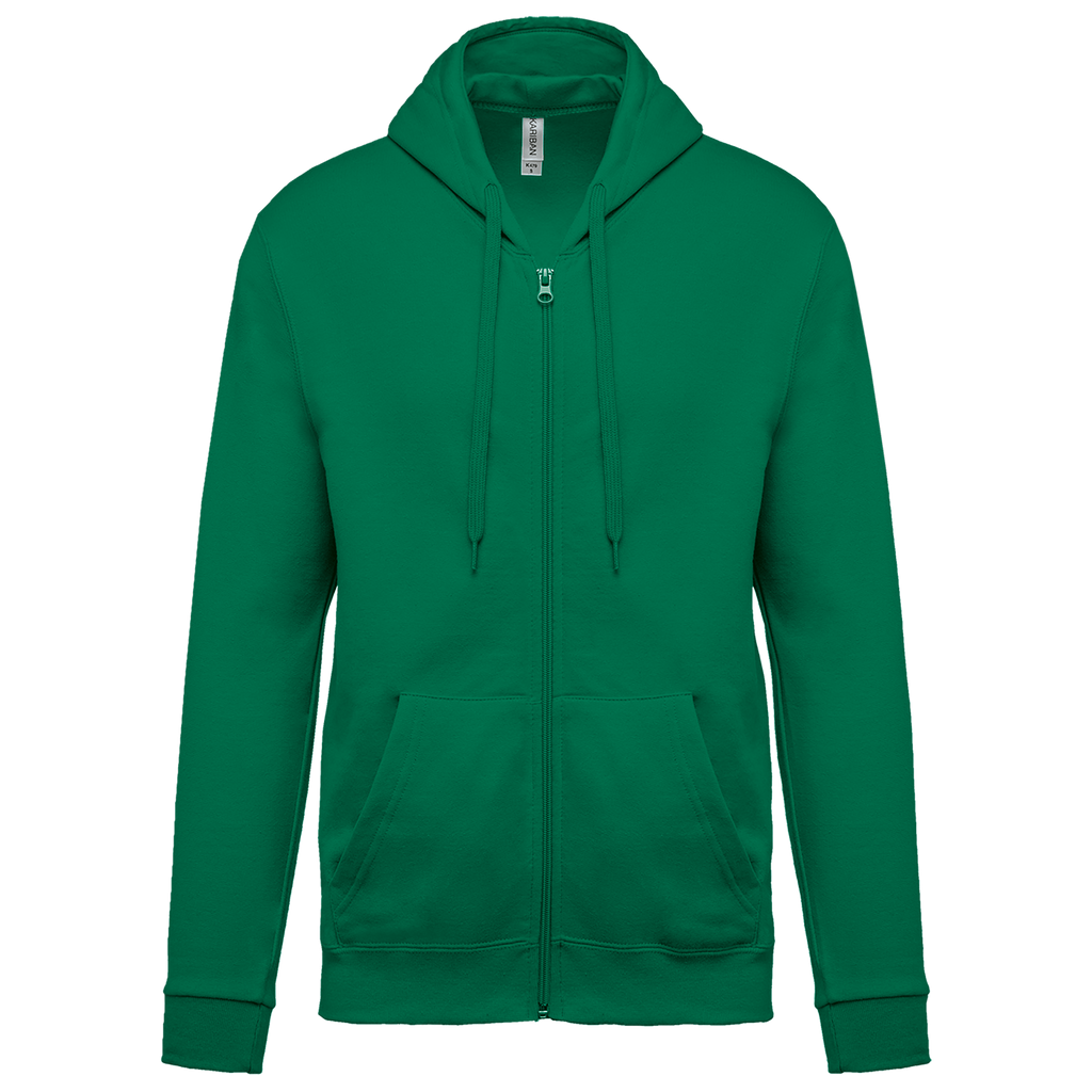 Sweat zippé à capuche unisexe — Kelly Green