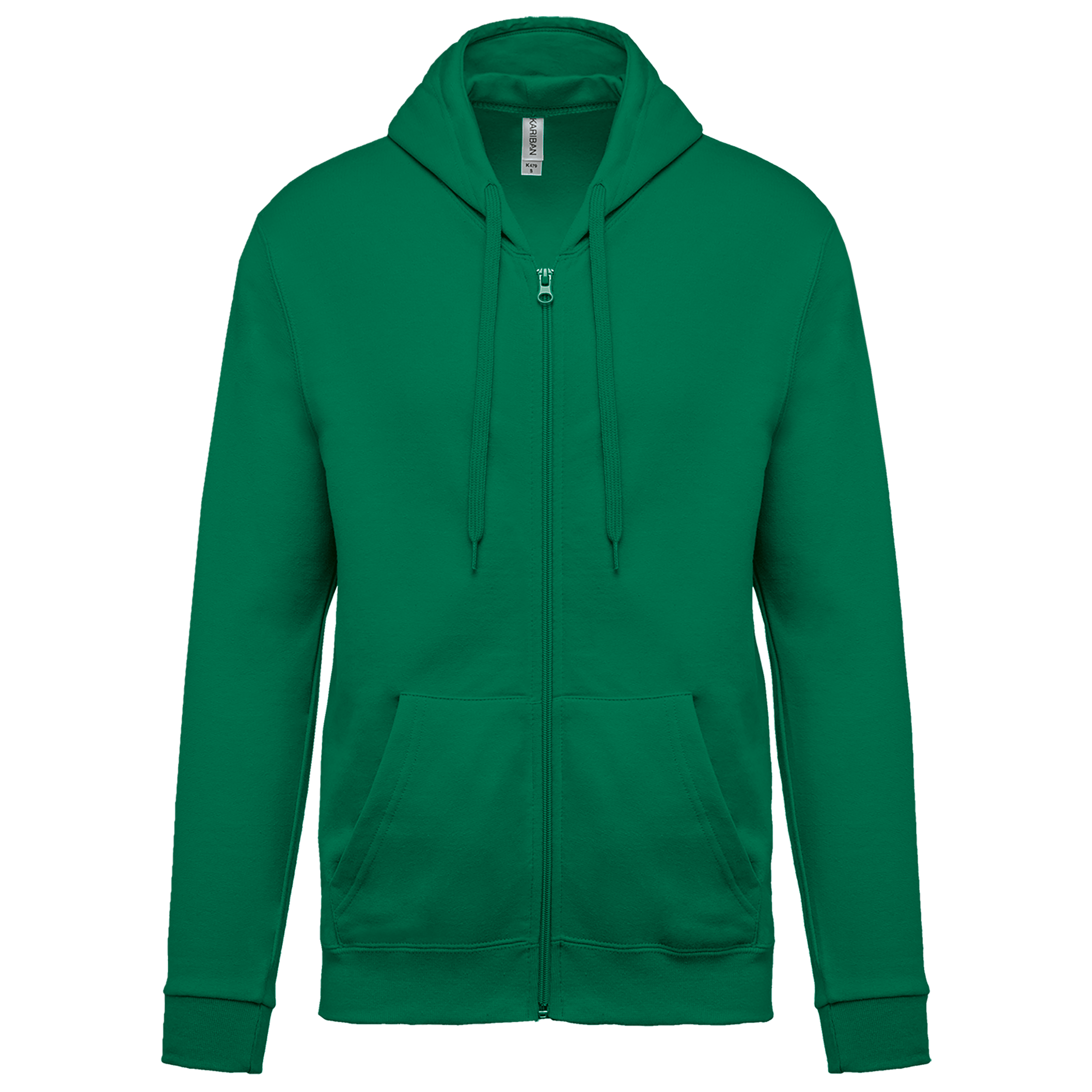 Sweat zippé à capuche unisexe — Kelly Green