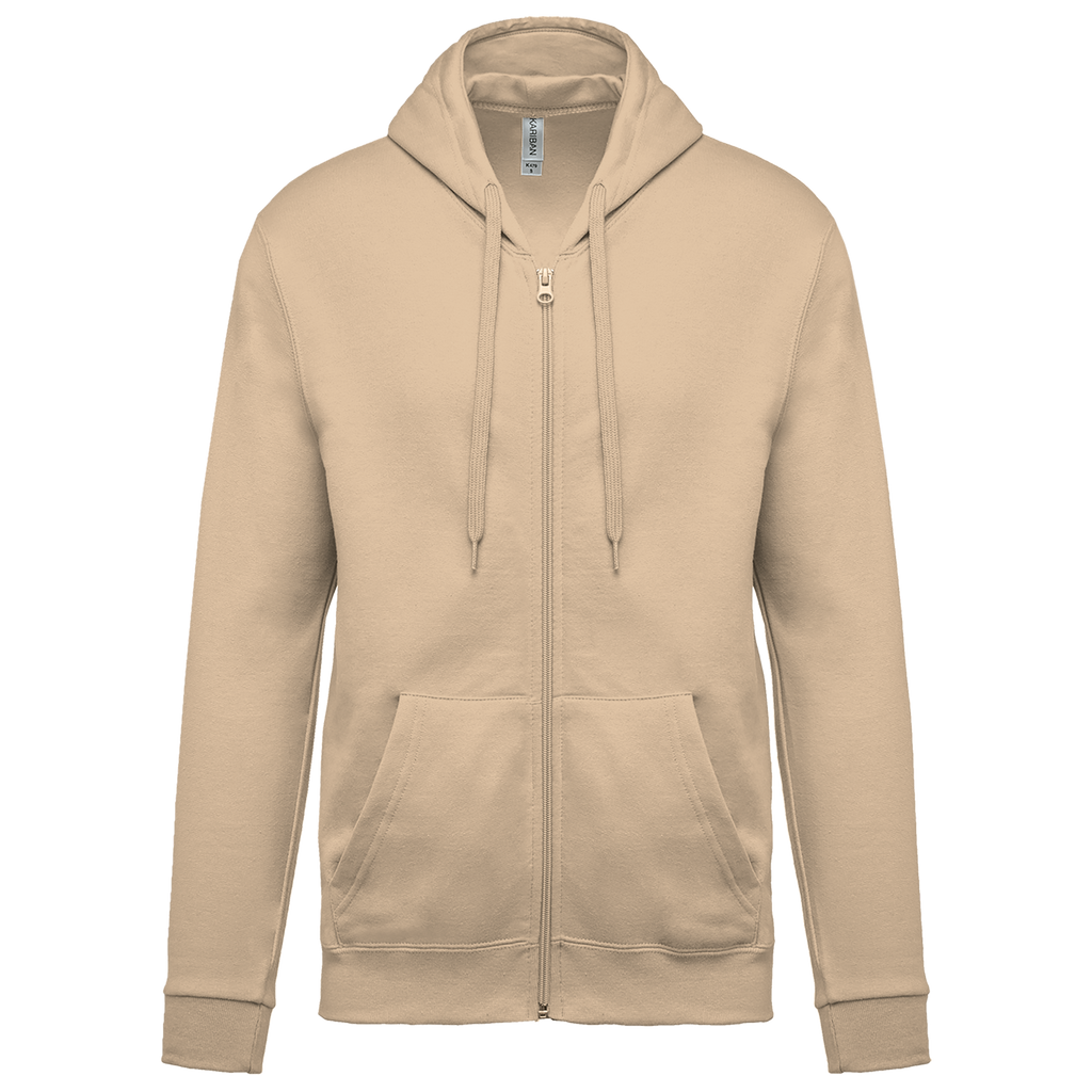 Sweat zippé à capuche unisexe — Light Sand