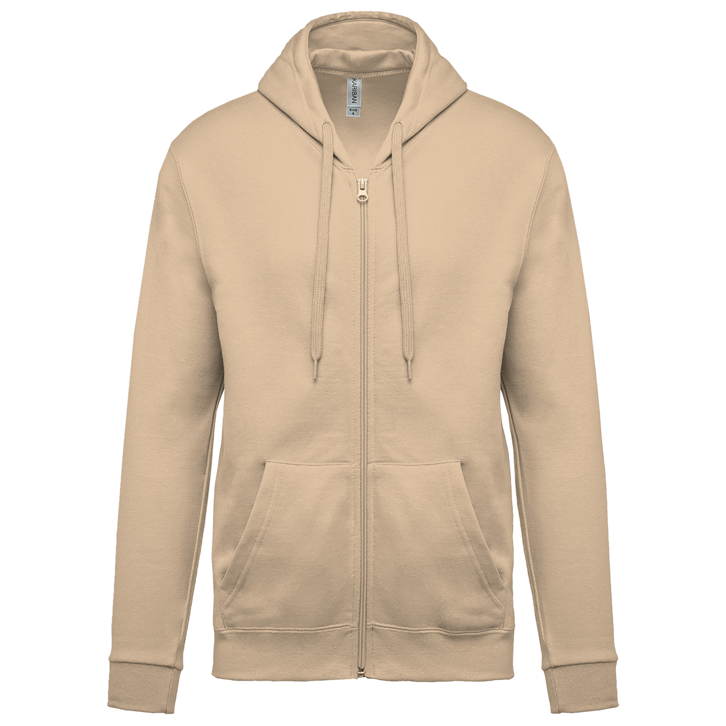 Sweat zippé à capuche unisexe — Light Sand