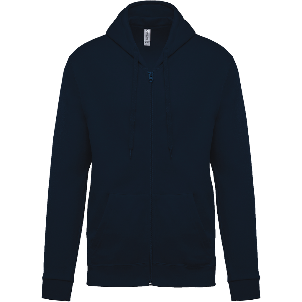 Sweat zippé à capuche unisexe — Navy