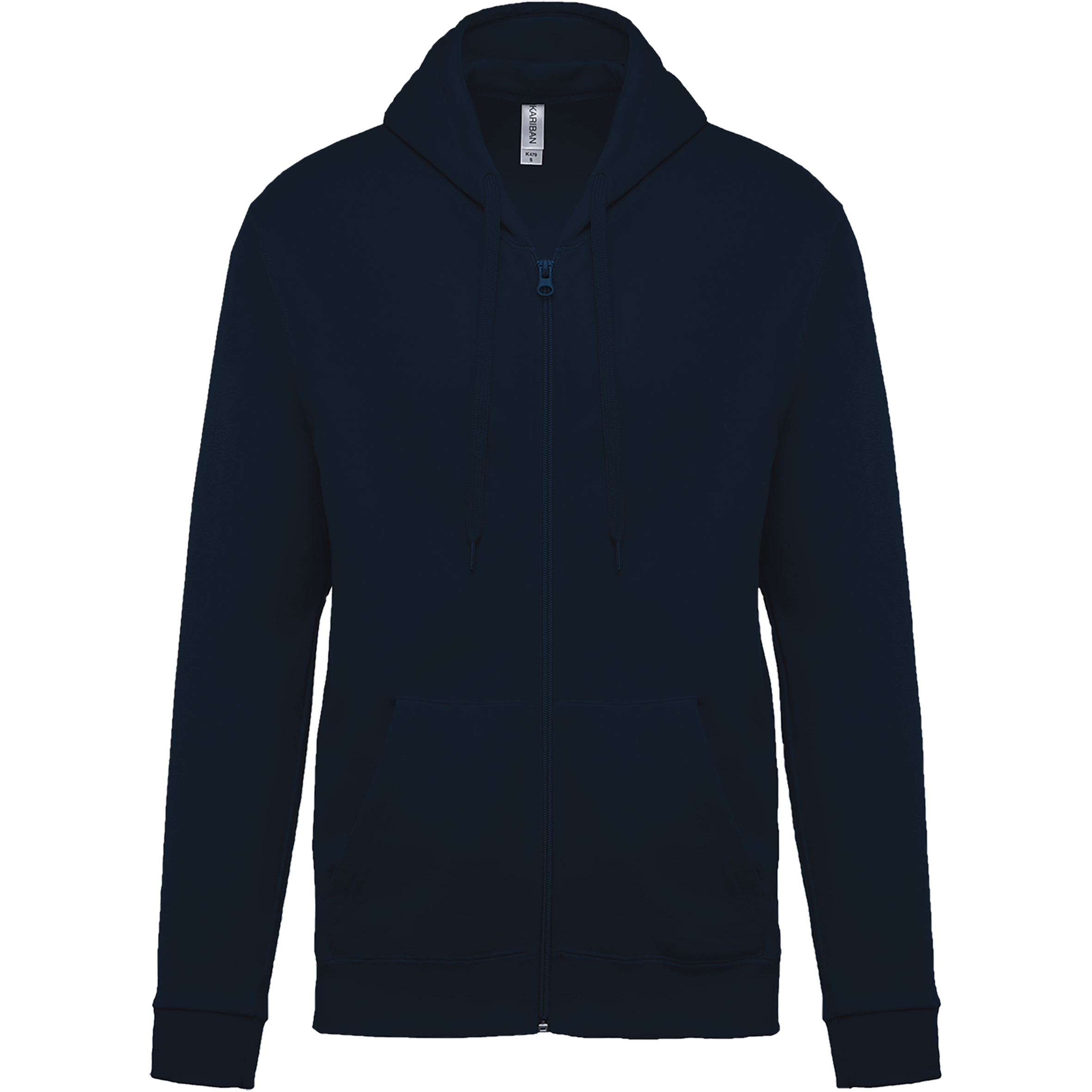 Sweat zippé à capuche unisexe — Navy