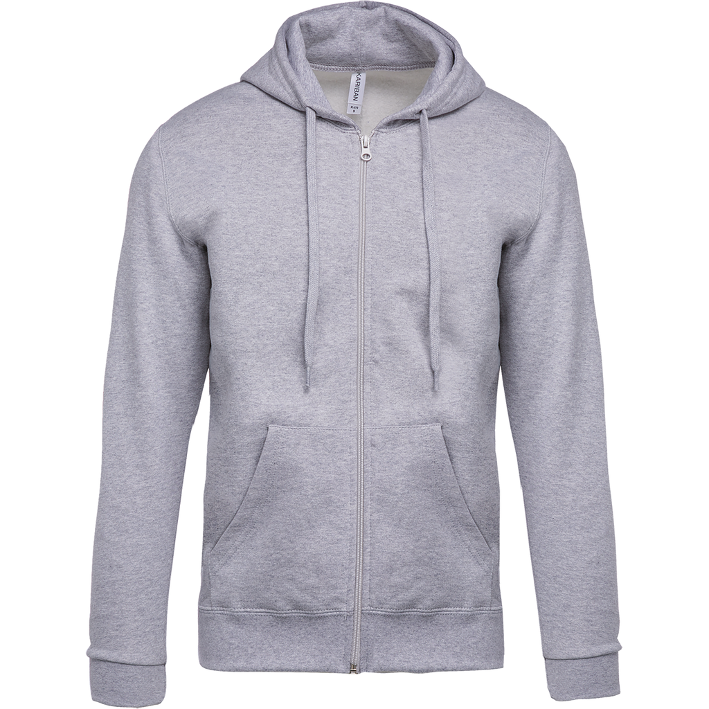 Sweat zippé à capuche unisexe — Oxford Grey