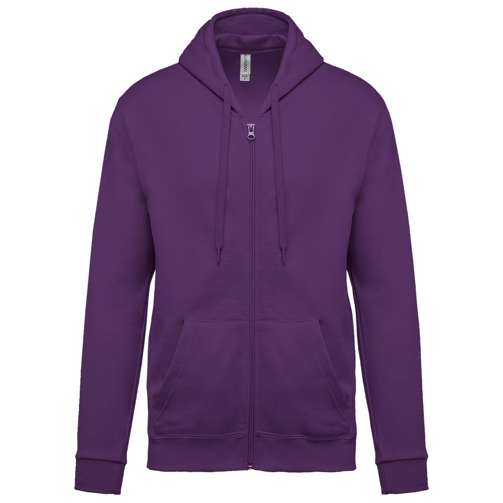 Sweat zippé à capuche unisexe — Purple