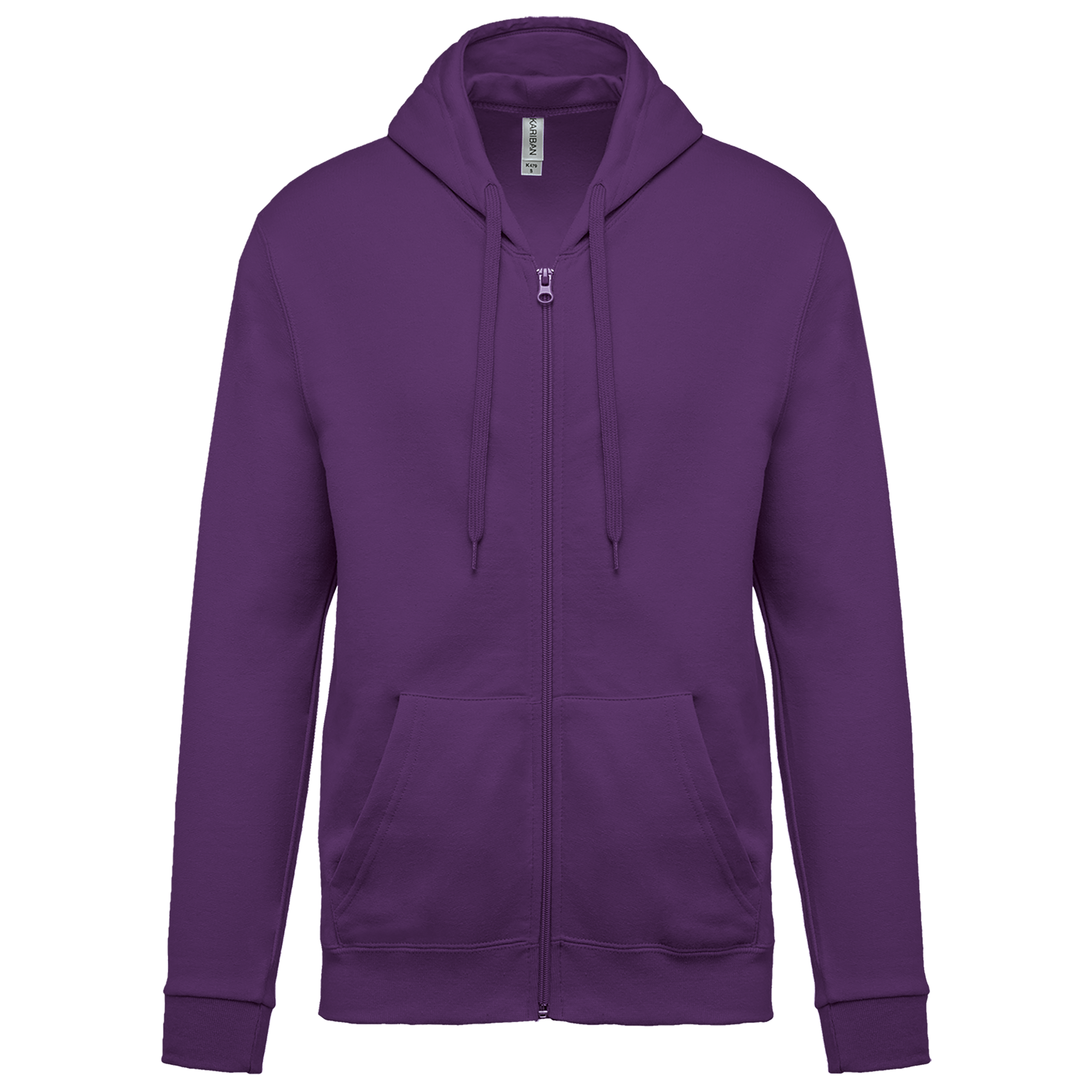Sweat zippé à capuche unisexe — Purple