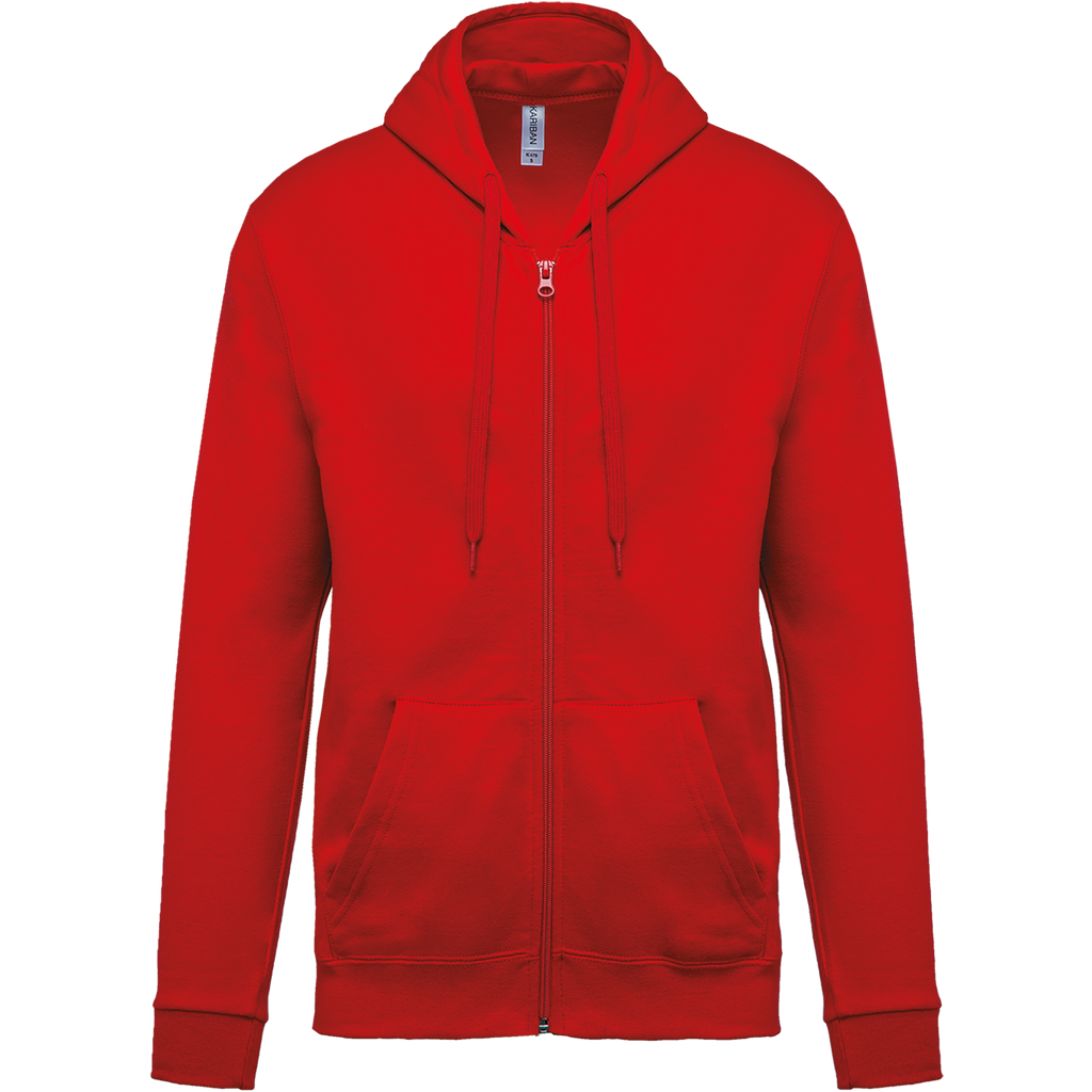 Sweat zippé à capuche unisexe — Red