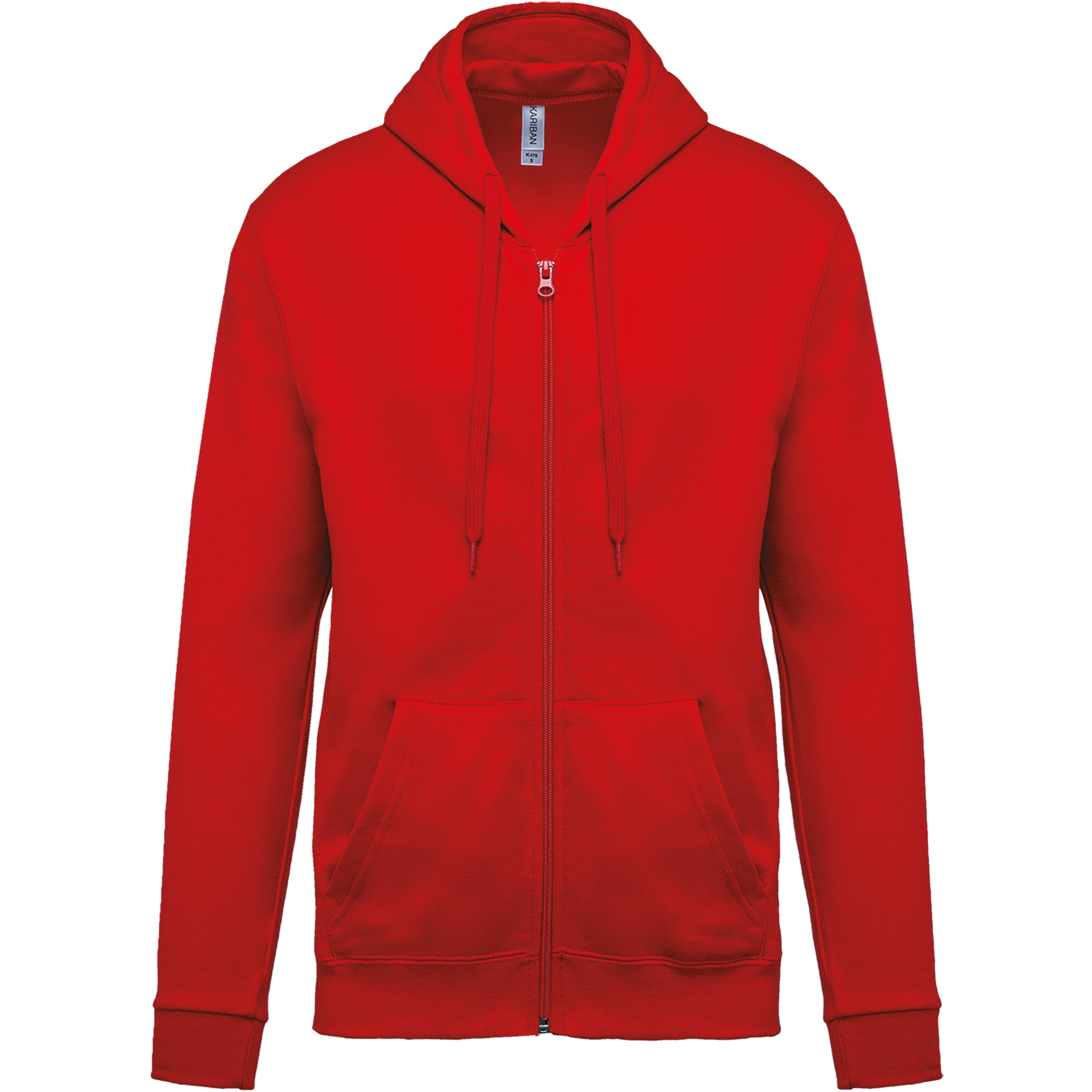 Sweat zippé à capuche unisexe — Red
