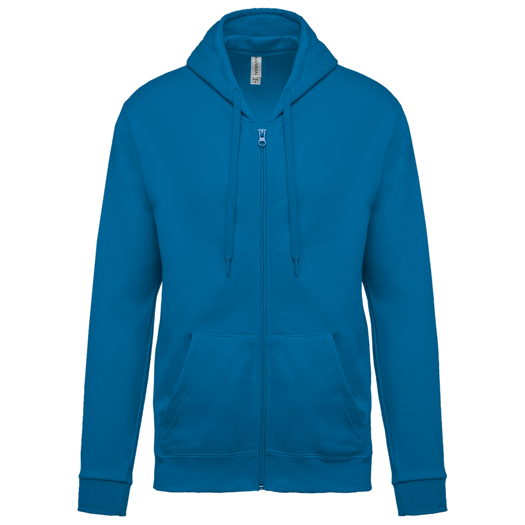 Sweat zippé à capuche unisexe — Tropical Blue