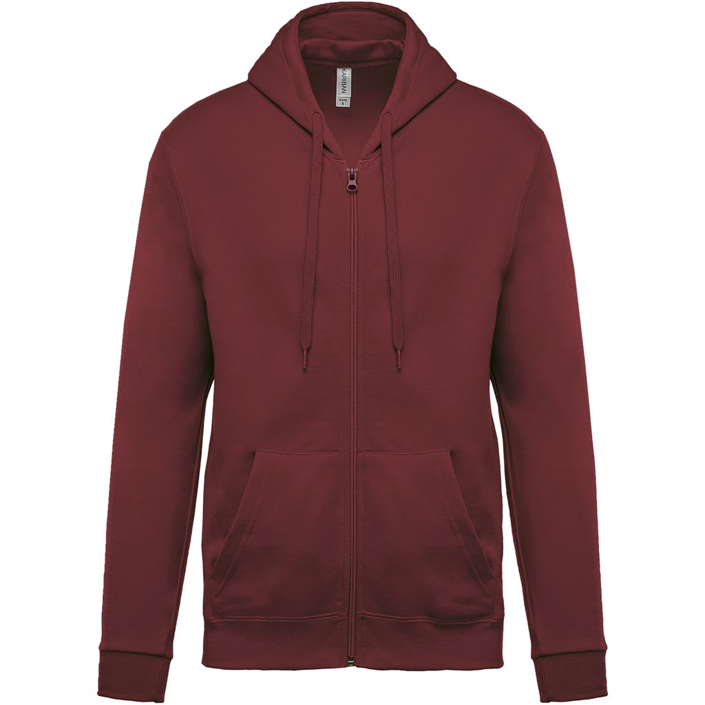 Sweat zippé à capuche unisexe — Wine