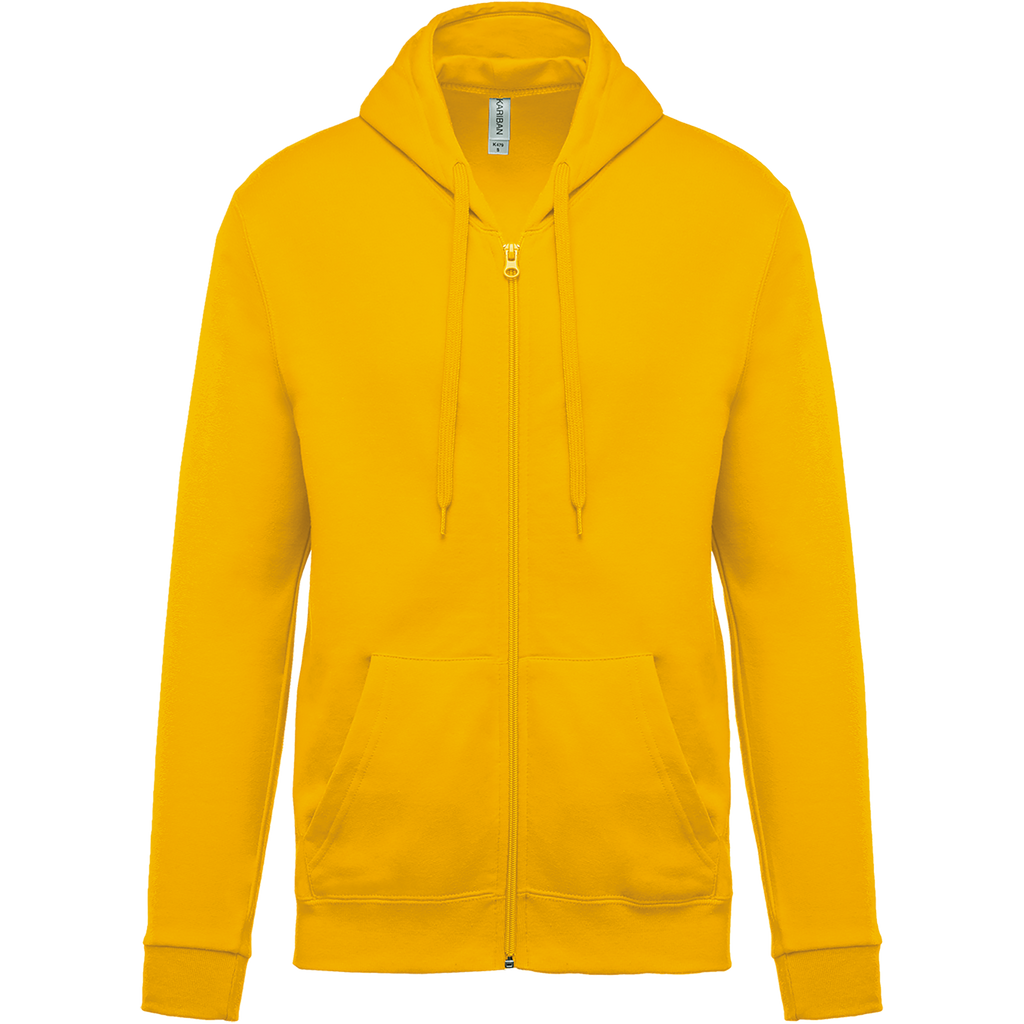 Sweat zippé à capuche unisexe — Yellow