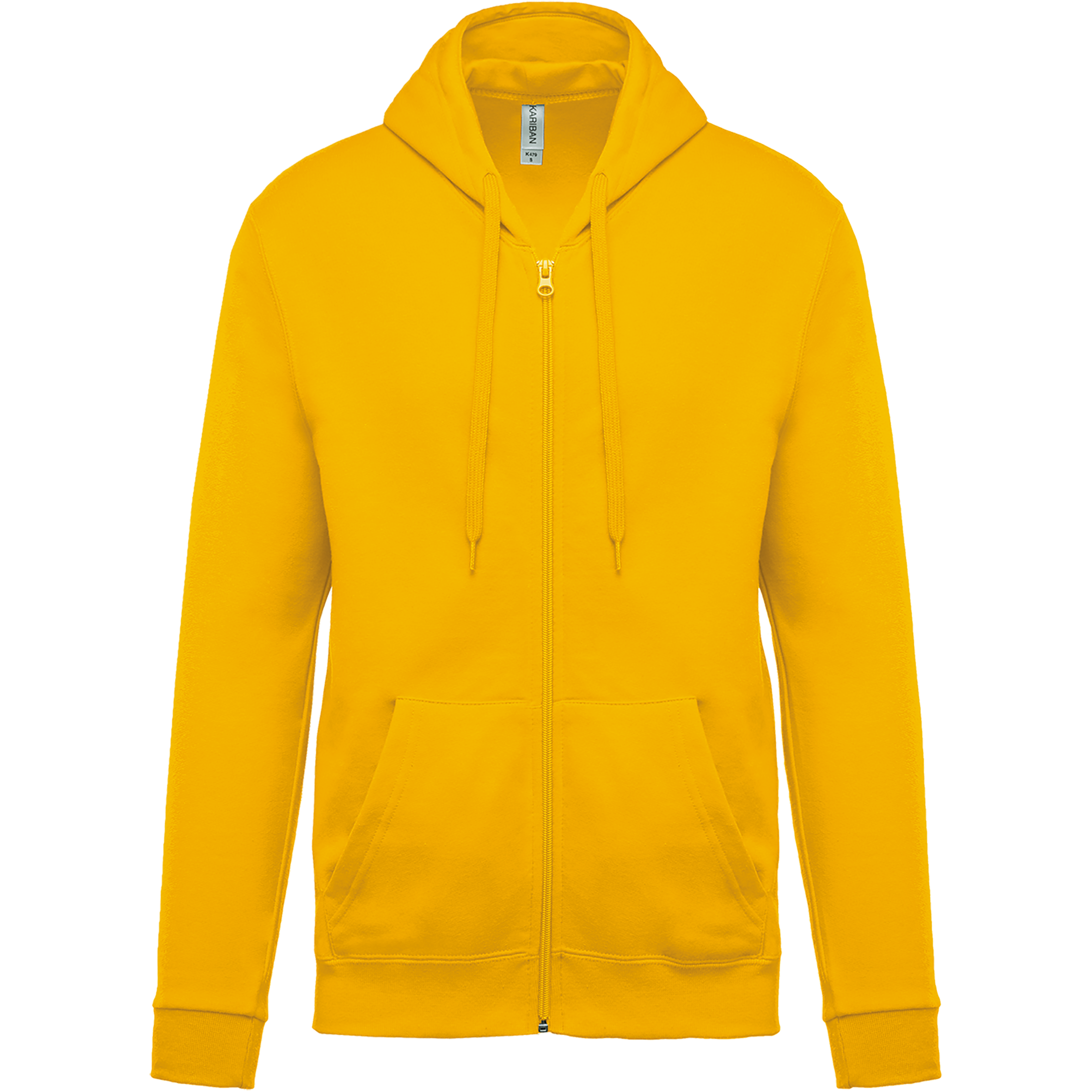 Sweat zippé à capuche unisexe — Yellow