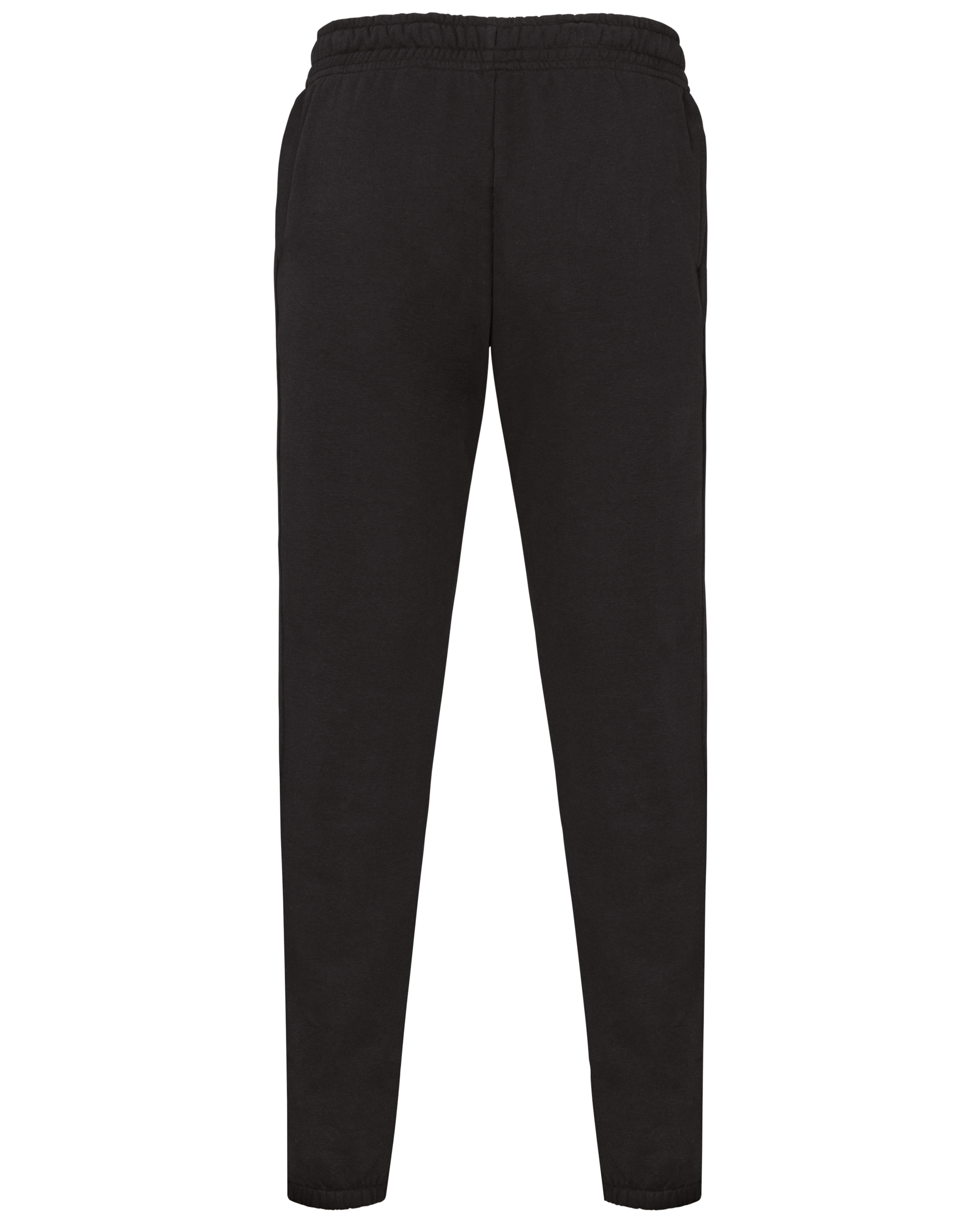 Jogging molleton bio noir, vue de dos