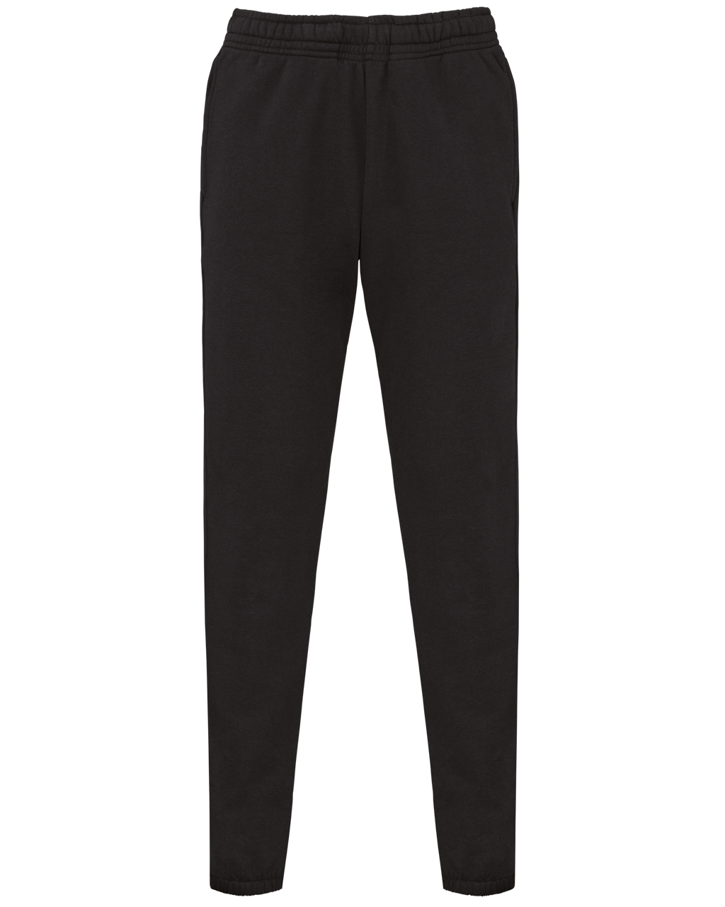 Jogging molleton bio noir, vue de face