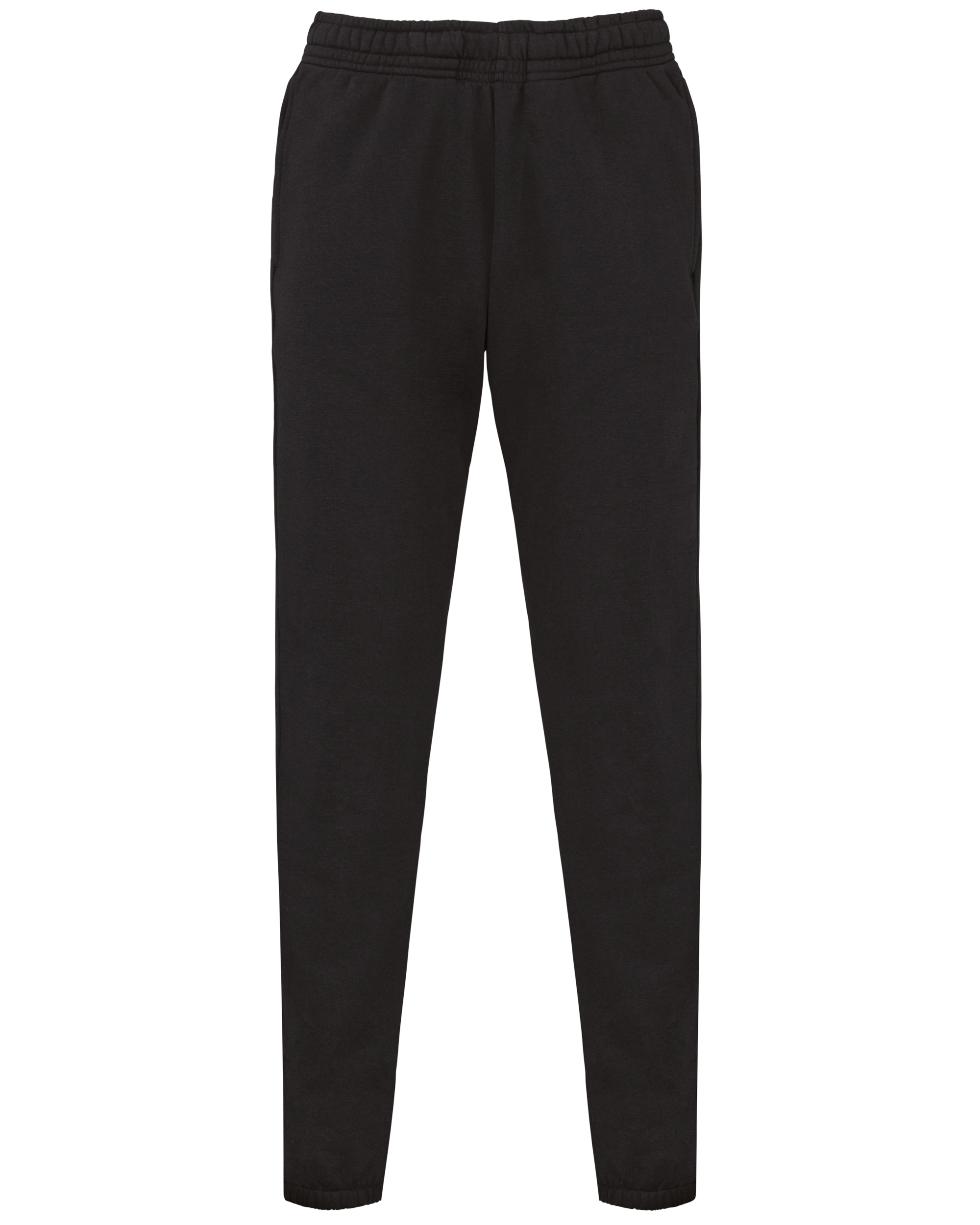 Jogging molleton bio noir, vue de face