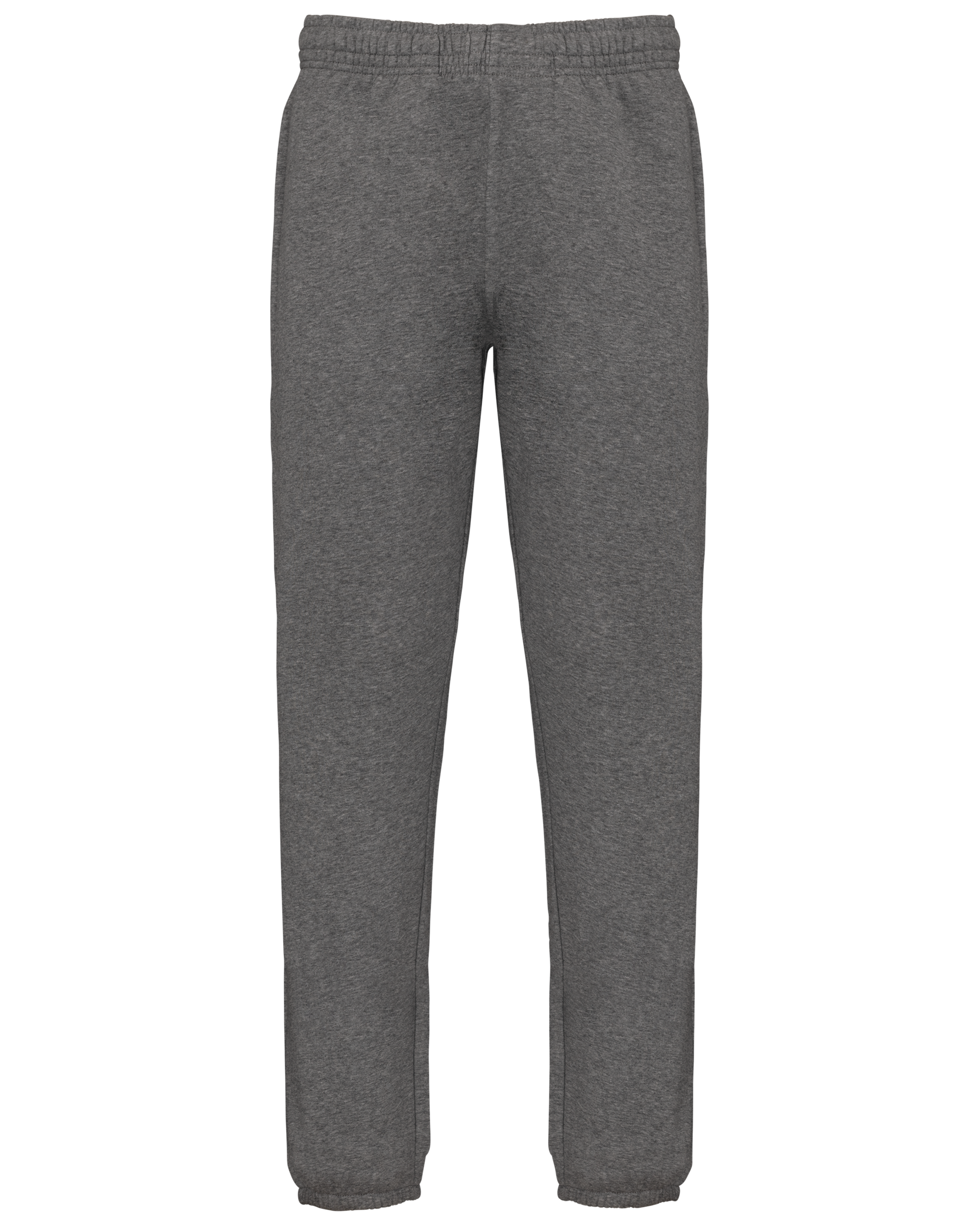 Jogging molleton bio gris chiné, vue de face