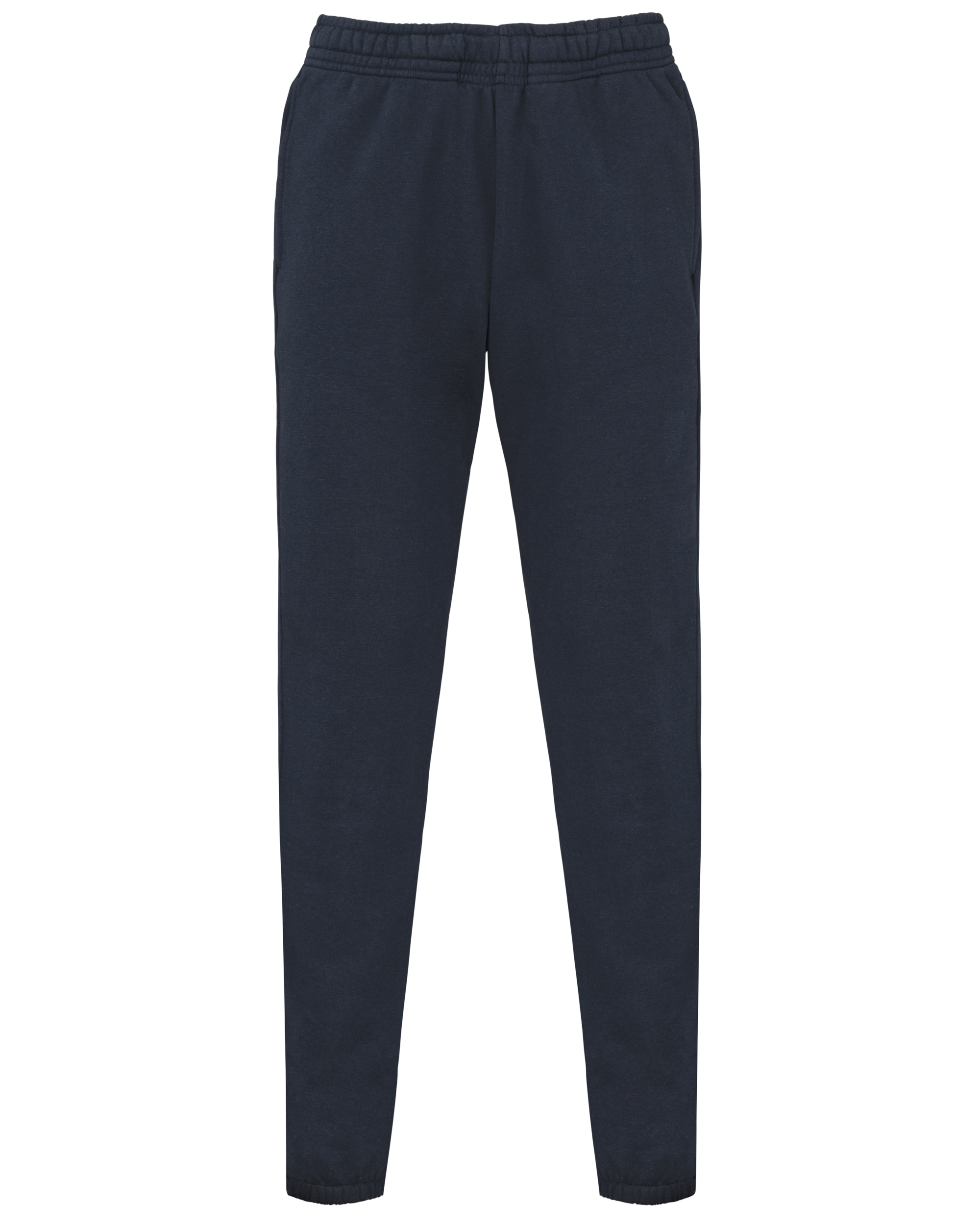 Jogging molleton bio marine, vue de face