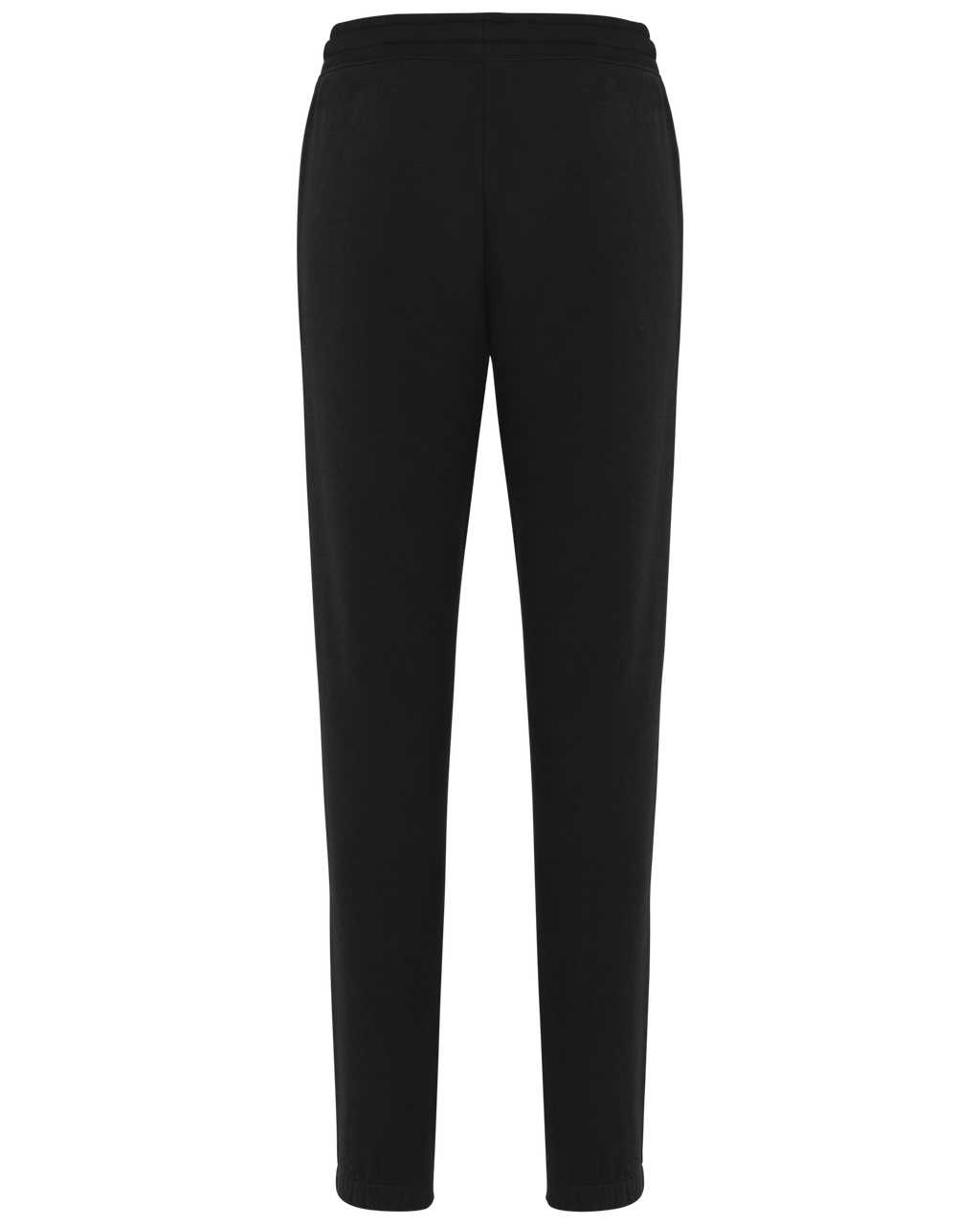Jogging molleton bio femme noir, vue de dos