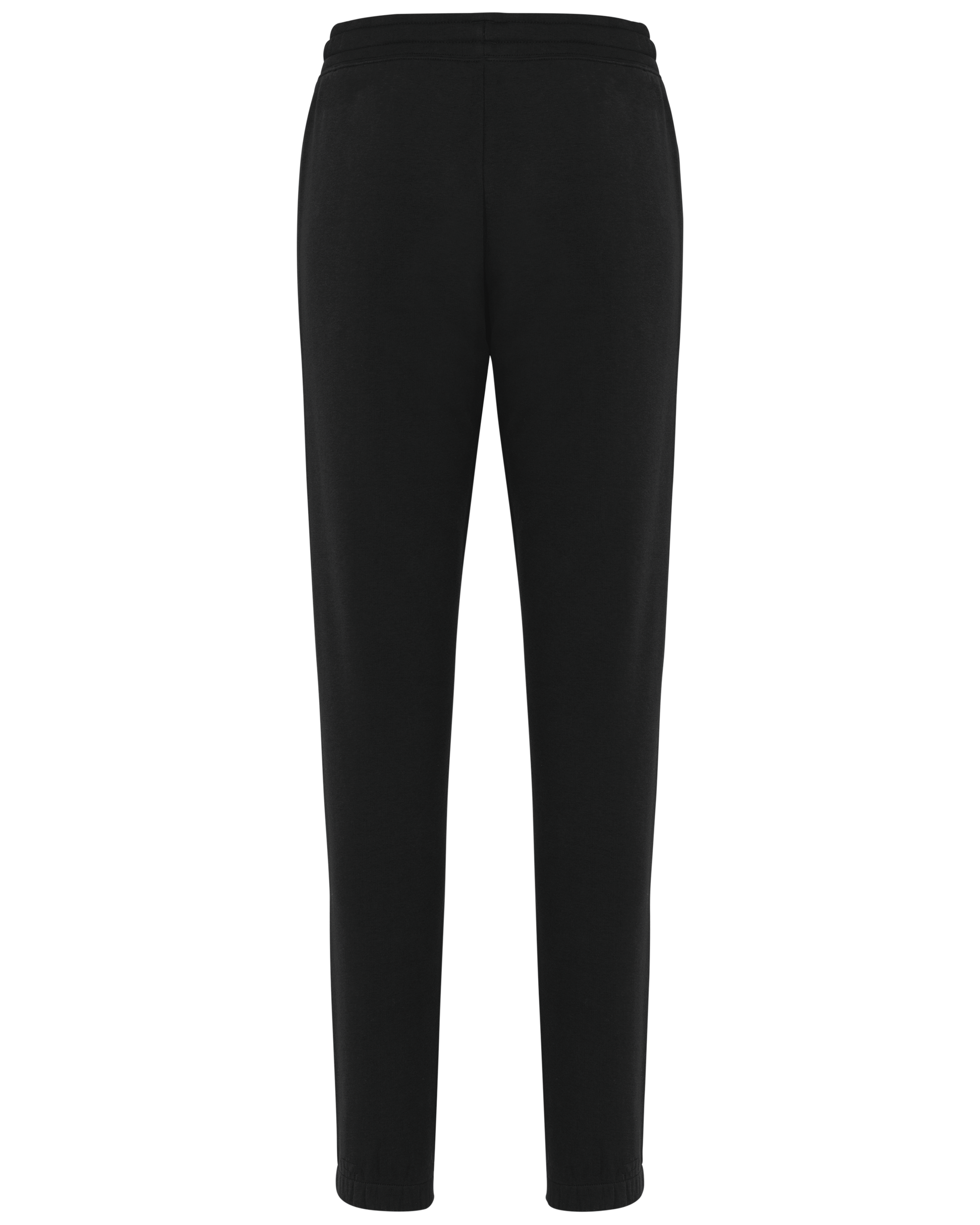 Jogging molleton bio femme noir, vue de dos