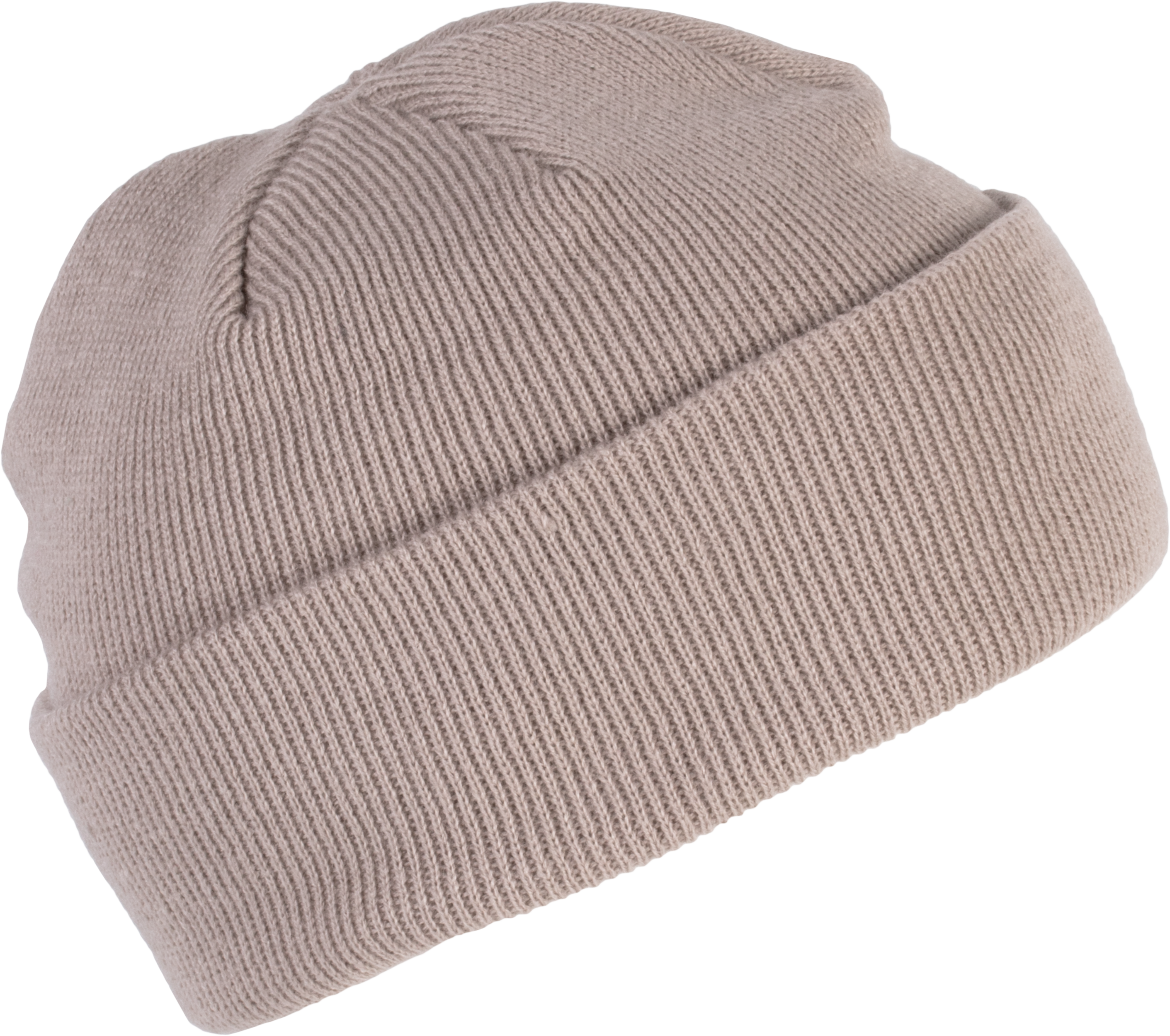 Bonnet tricoté beige, vue de face