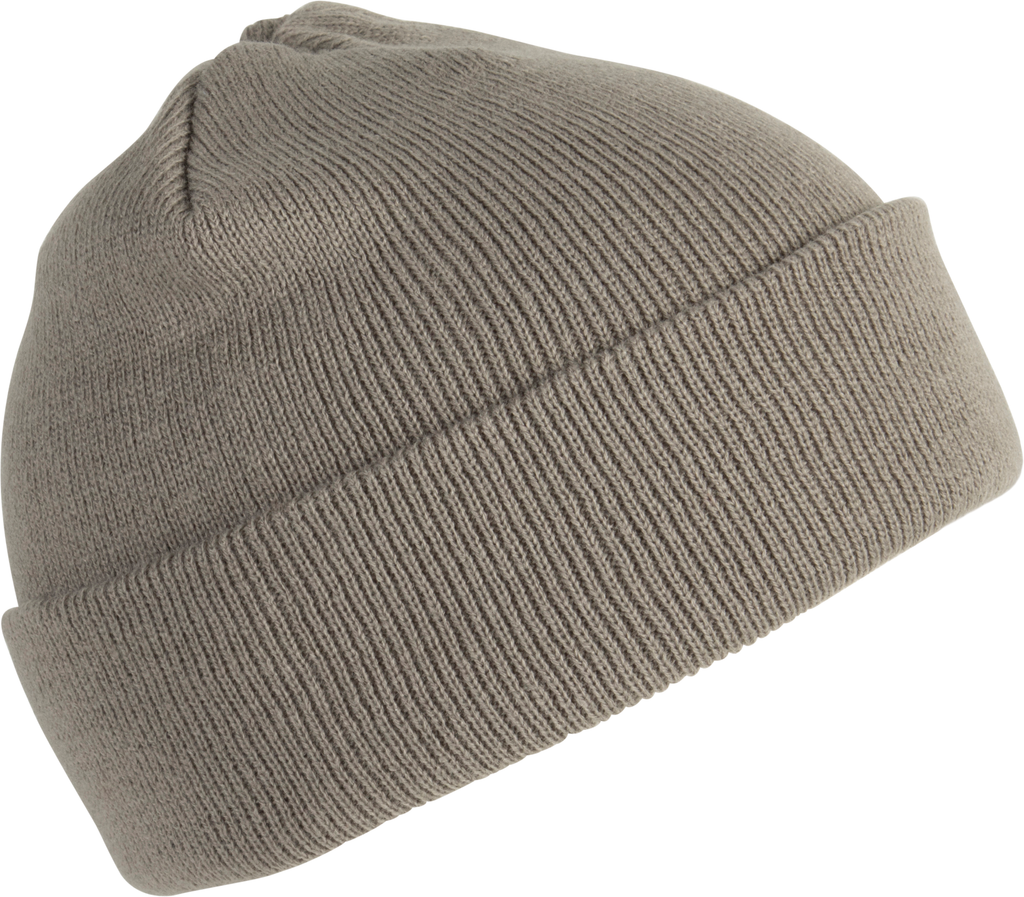 Bonnet tricoté gris, vue de face