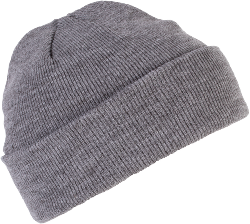 Bonnet tricoté gris chiné, vue de face