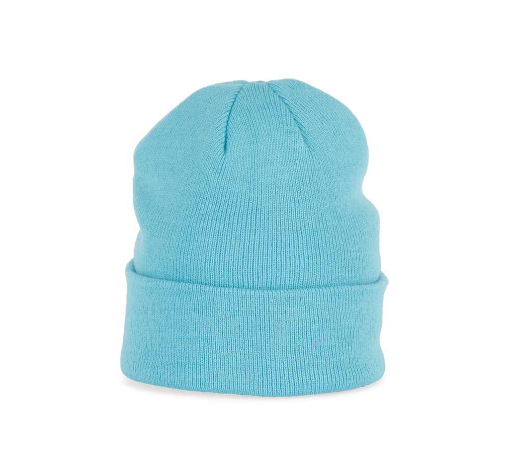 Bonnet tricoté lagon, vue de face