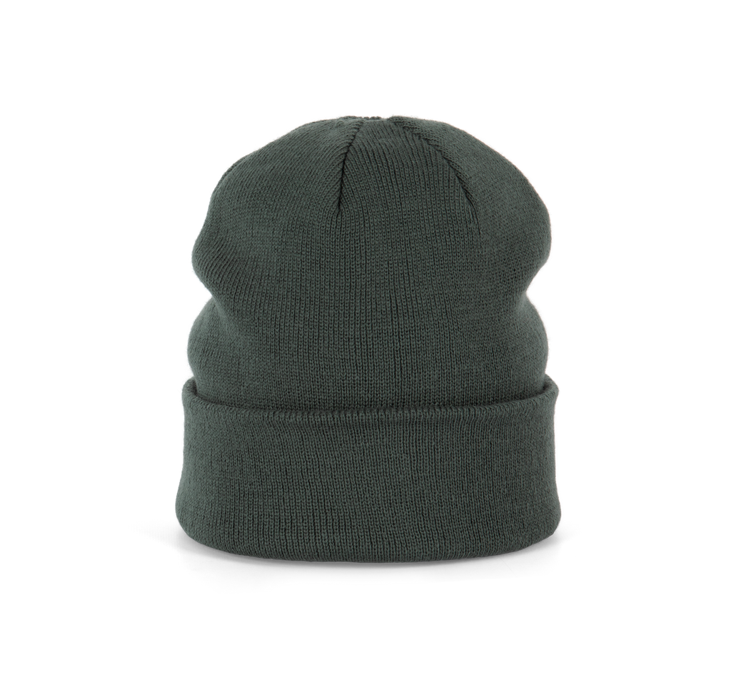 Bonnet tricoté graphite vintage, vue de face