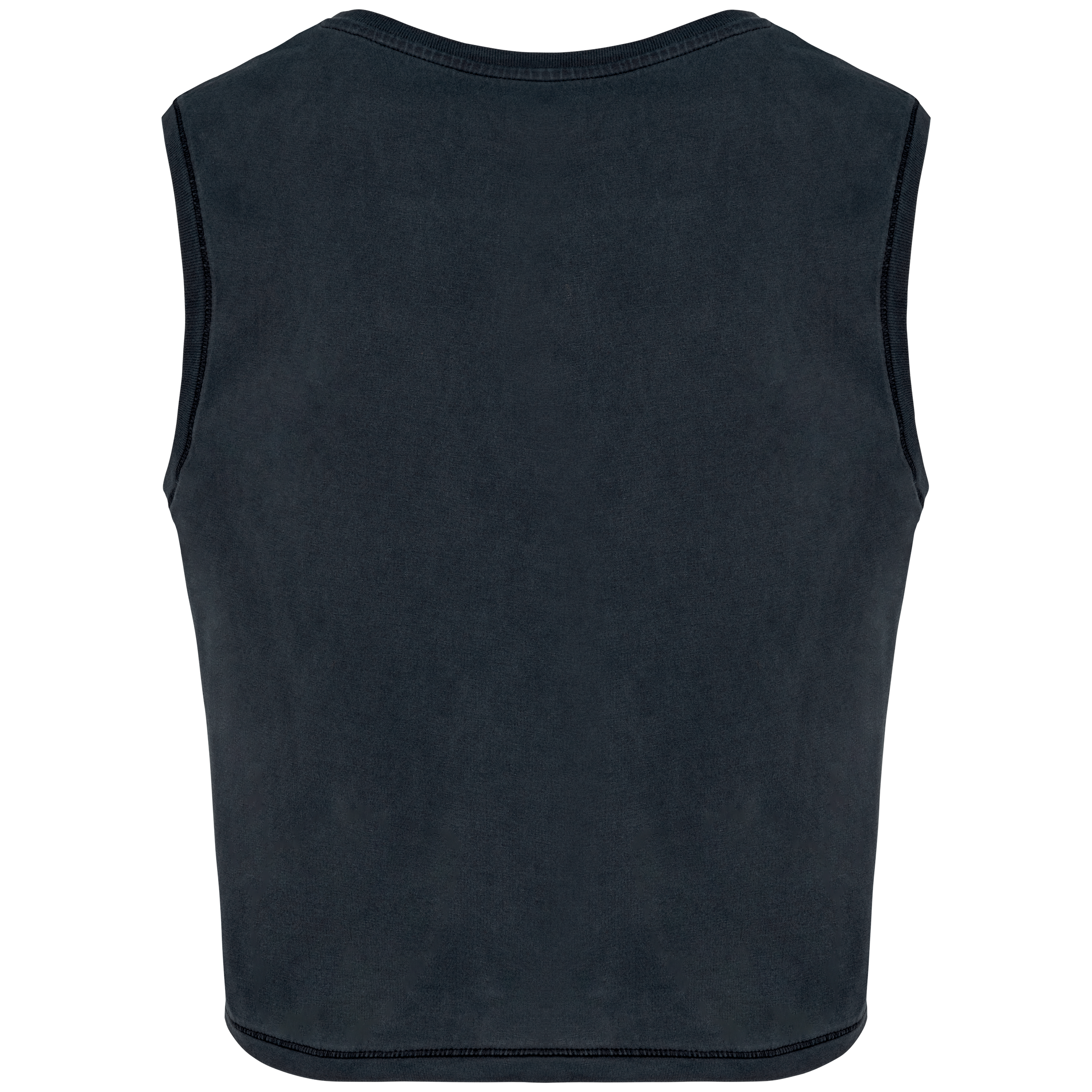 Débardeur crop femme Washed Coal Grey — dos