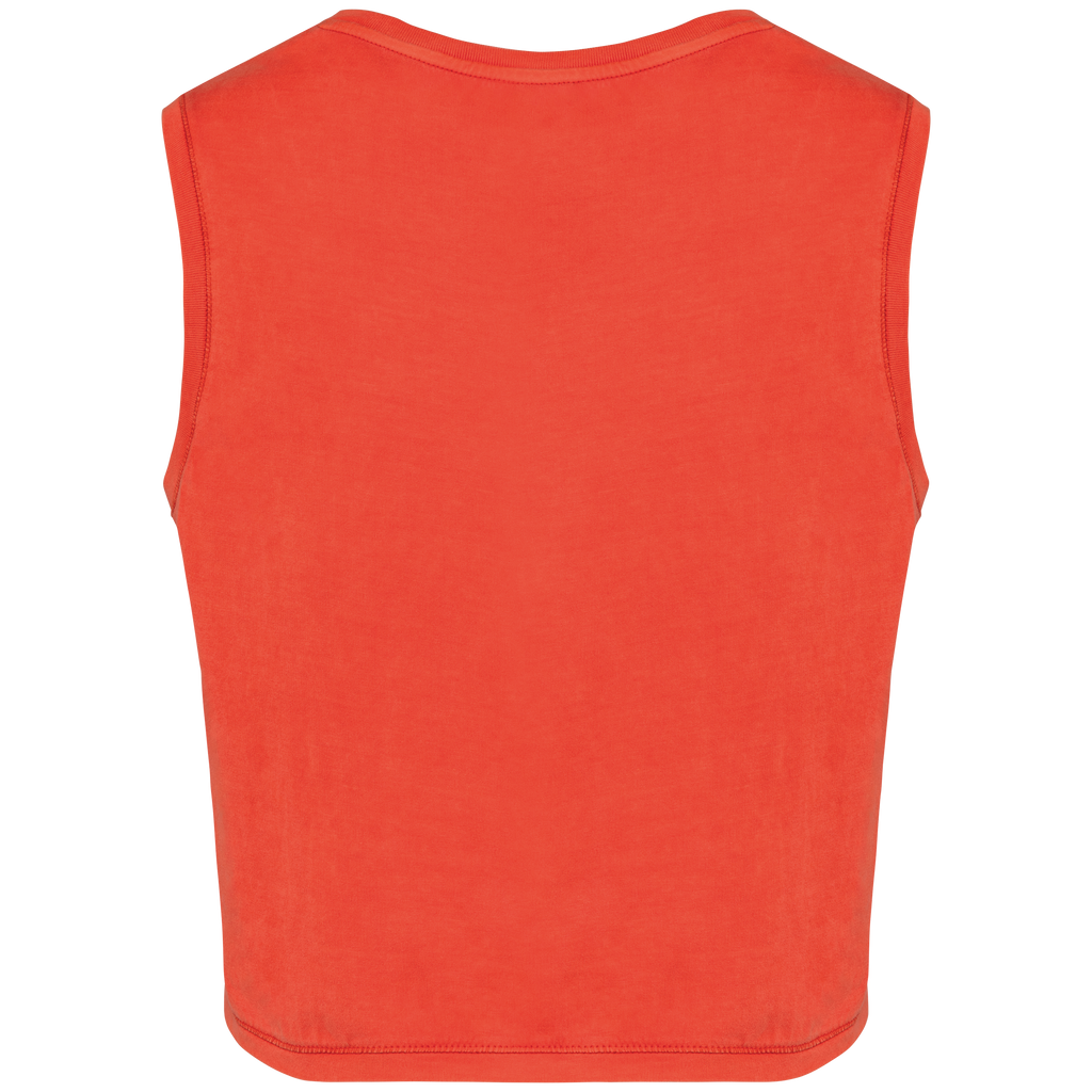 Débardeur crop femme Washed Paprika — dos