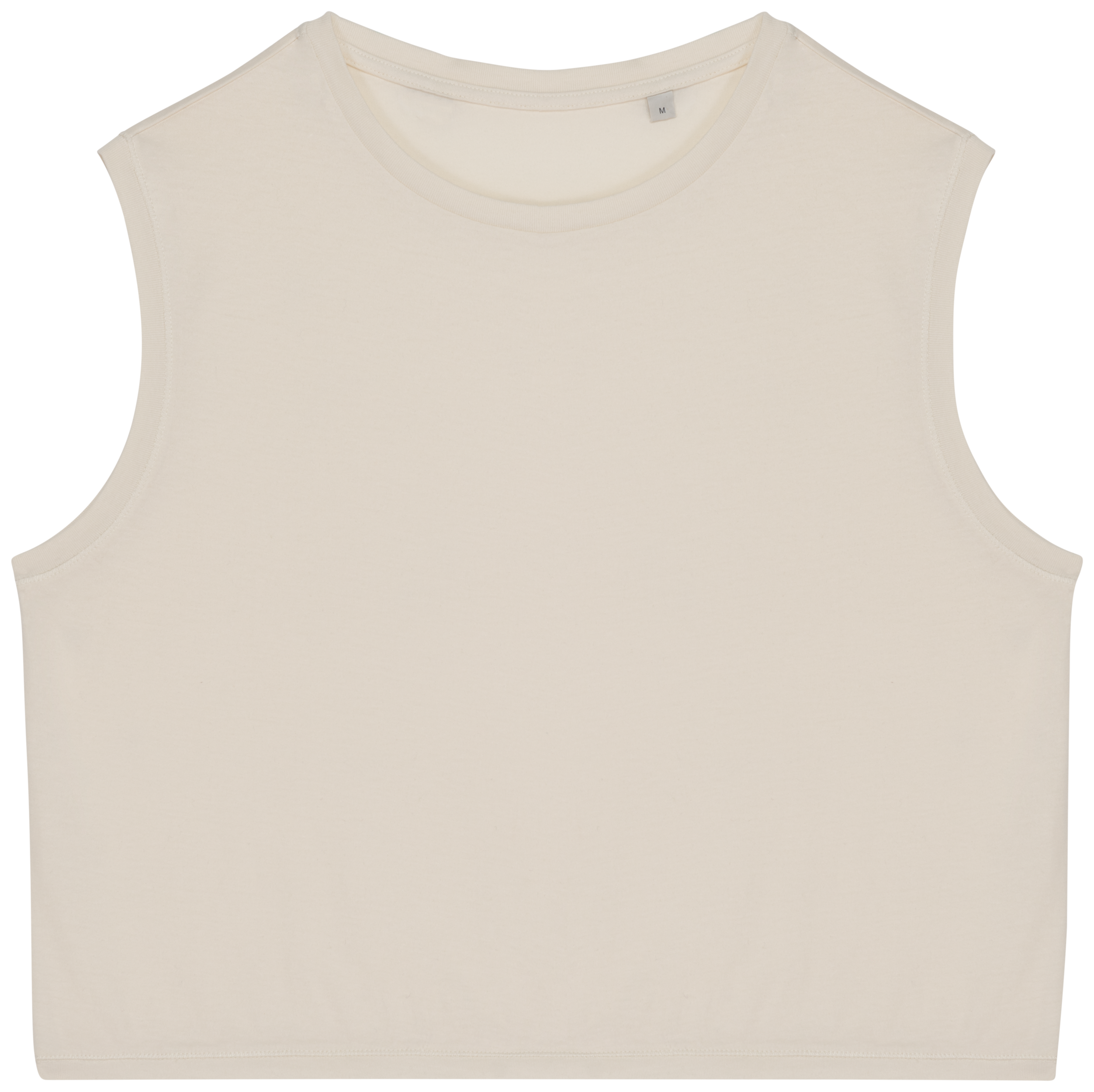 Débardeur crop femme Washed Ivory — face