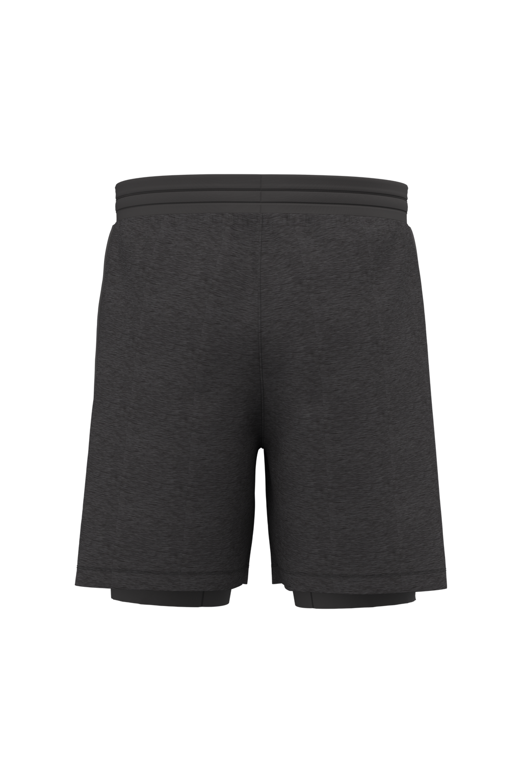 Short 2 en 1 écoresponsable homme Marl Dark Grey — dos