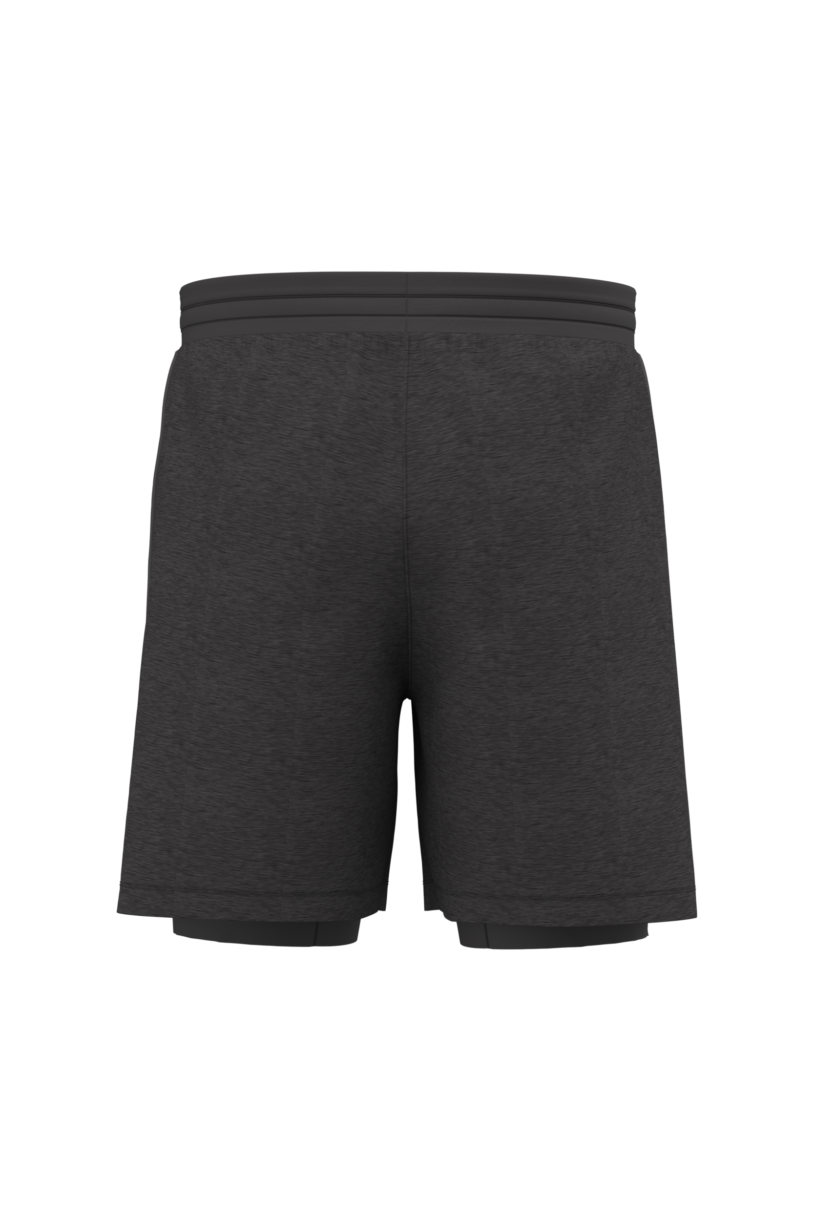 Short 2 en 1 écoresponsable homme Marl Dark Grey — dos