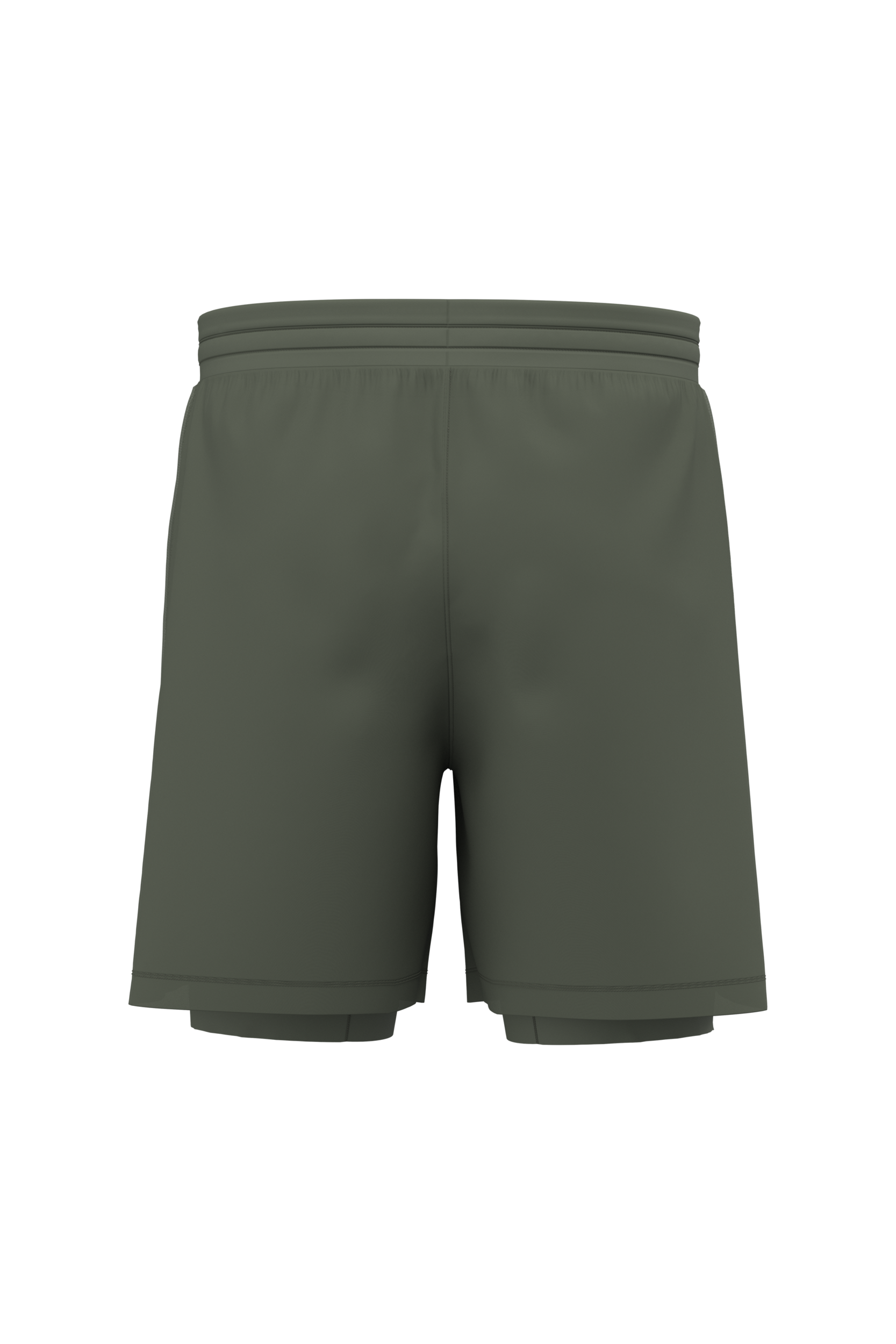Short 2 en 1 écoresponsable homme Sporty Khaki — dos