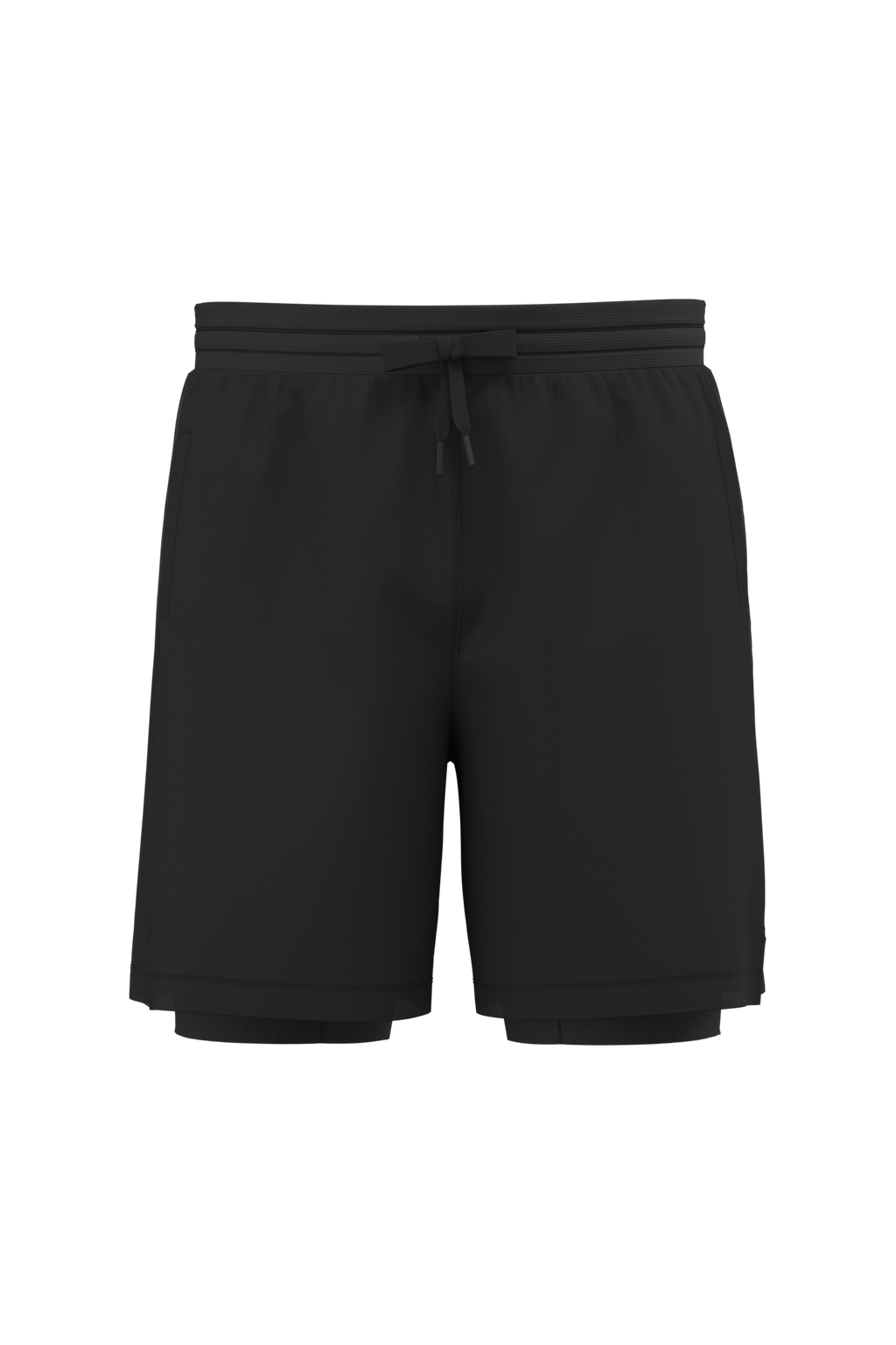 Short 2 en 1 écoresponsable homme Black — face