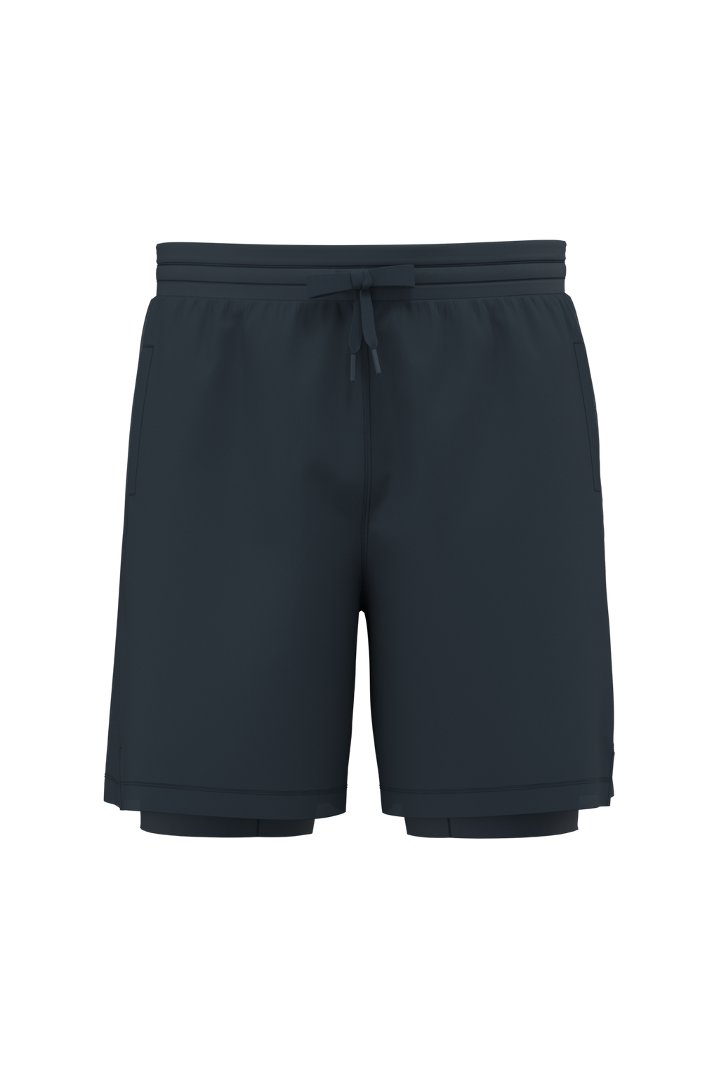 Short 2 en 1 écoresponsable homme Navy — face