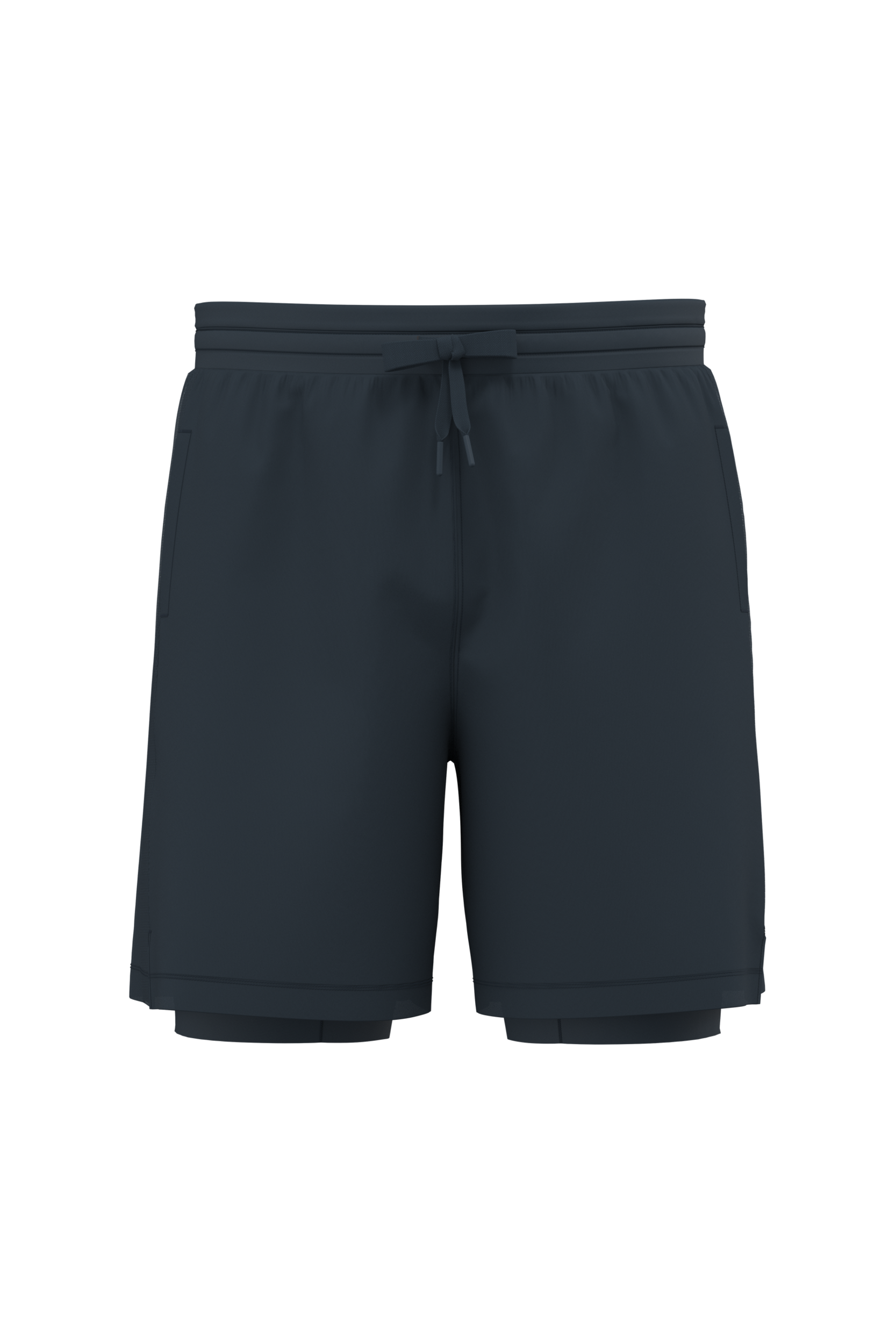 Short 2 en 1 écoresponsable homme Navy — face
