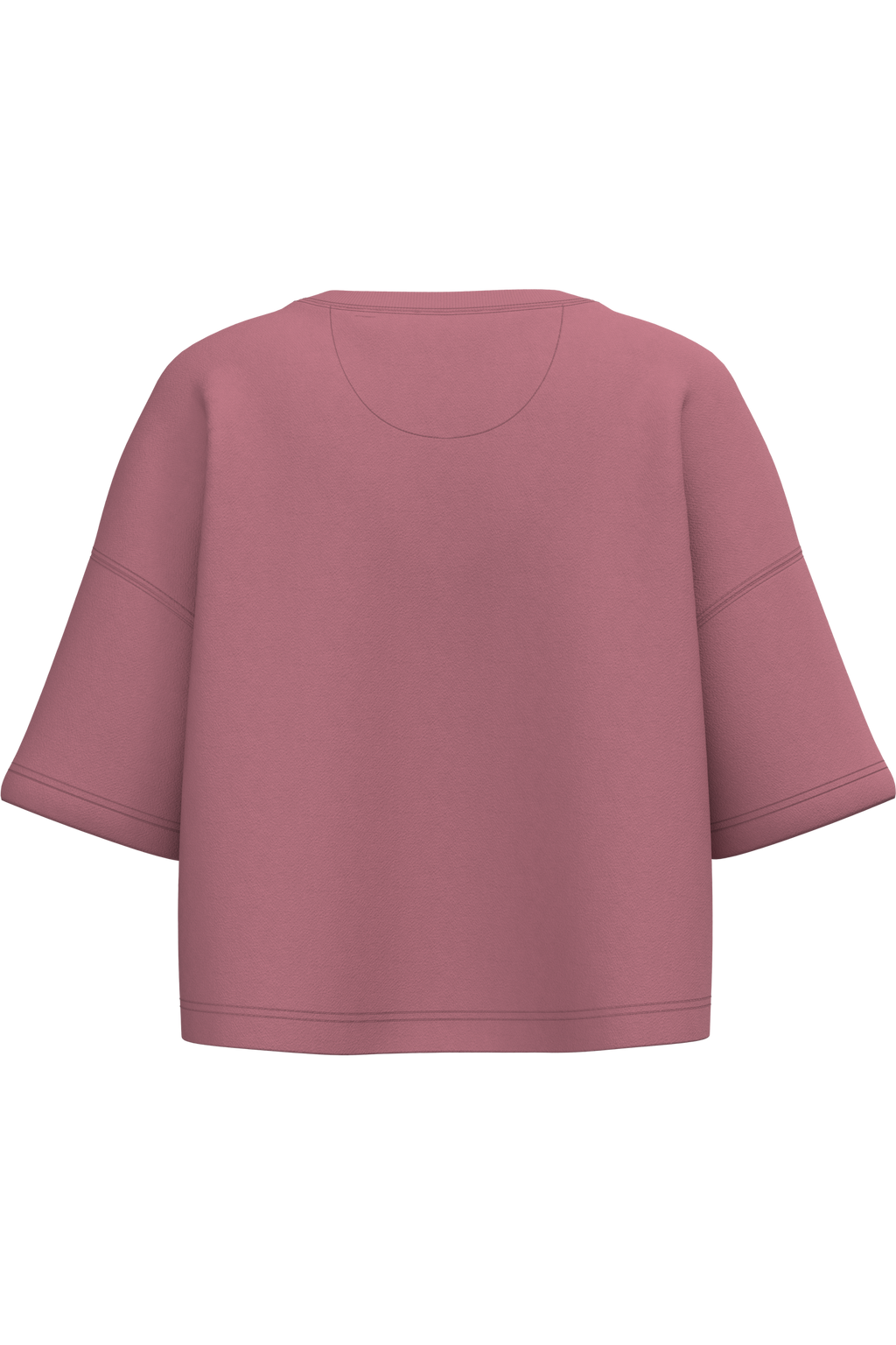 Sweatshirt crop manches courtes femme Antique Rose — dos