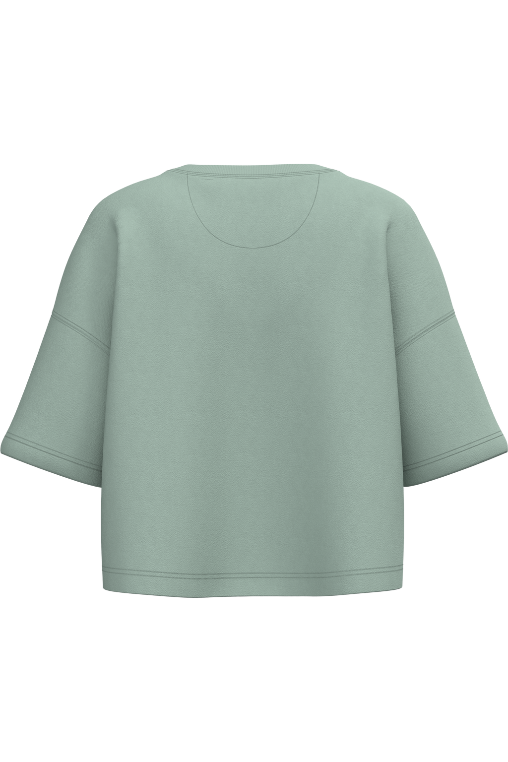 Sweatshirt crop manches courtes femme Sage — dos