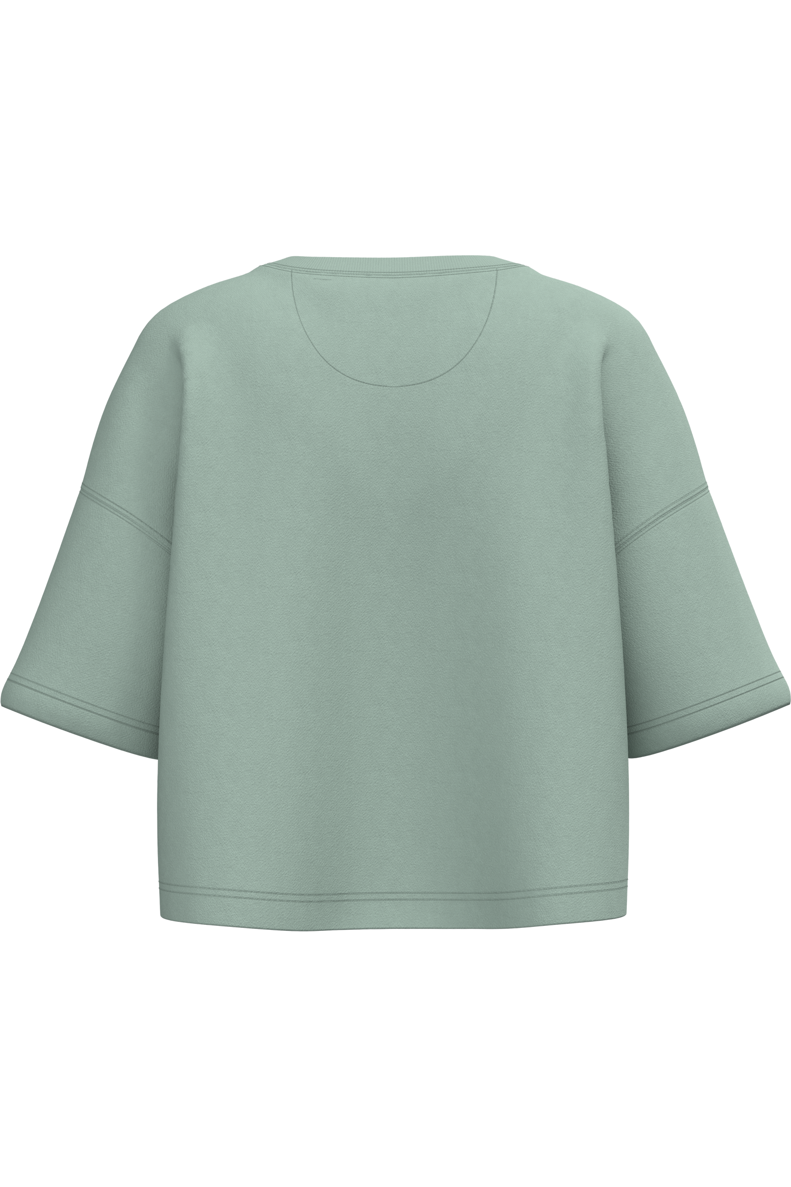 Sweatshirt crop manches courtes femme Sage — dos