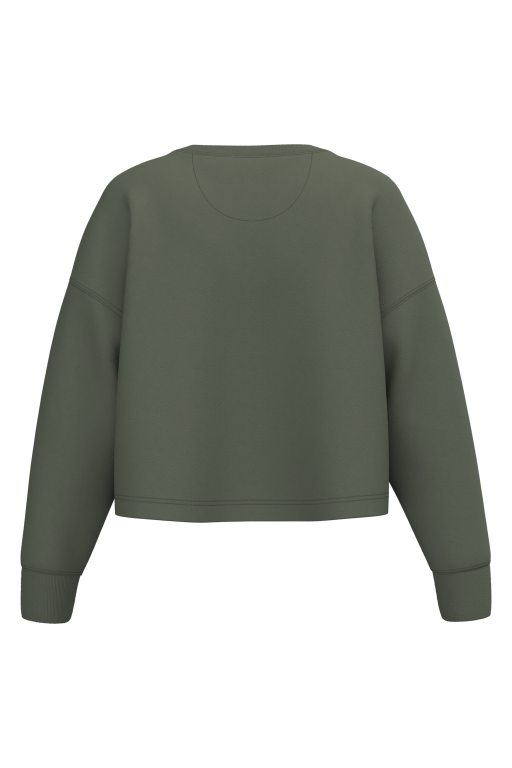 Sweatshirt crop femme Sporty Khaki — dos